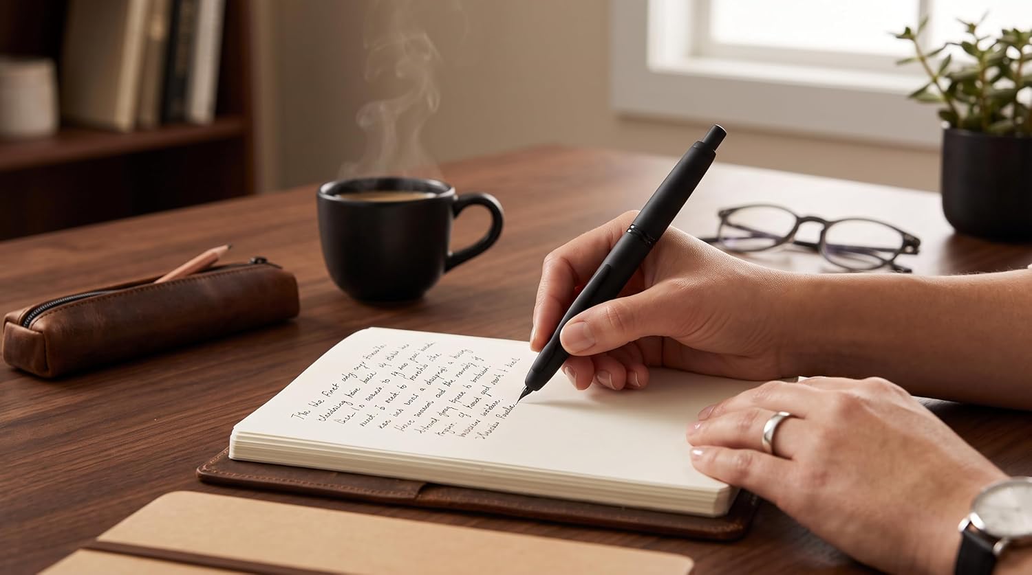 PILOT Vanishing Point Collection Refillable & Retractable Fountain Pen, Matte Black Barrel, Blue Ink, Fine Nib (60580)