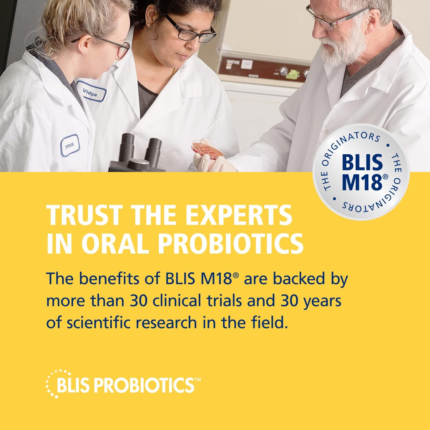 BLIS Teeth & Gums Oral Probiotics M18 Dental Support 30 Peppermint Lozenges | BLIS M18 2.5 Billion CFU, Dental Probiotics, Convenient daily use, Safe