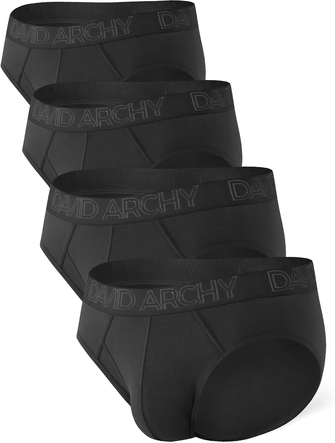 DAVID ARCHY Men's Bamboo Rayon Briefs Underwear Breathable Support Pouch