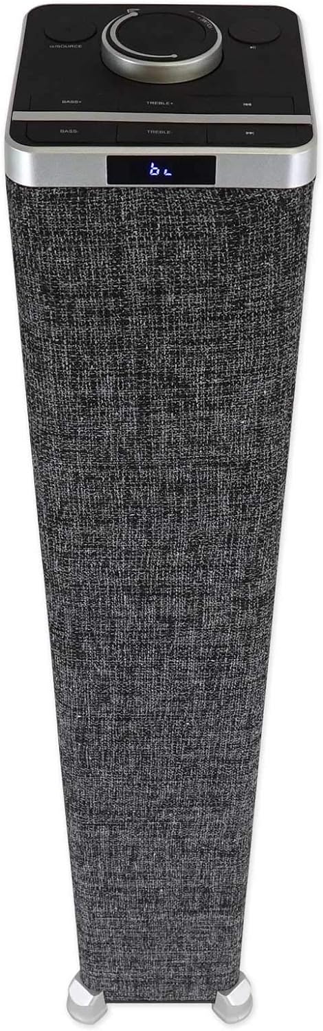 Rockville ONE-Tower Black Bluetooth Tower Speaker with HDMI/Optical/RCA