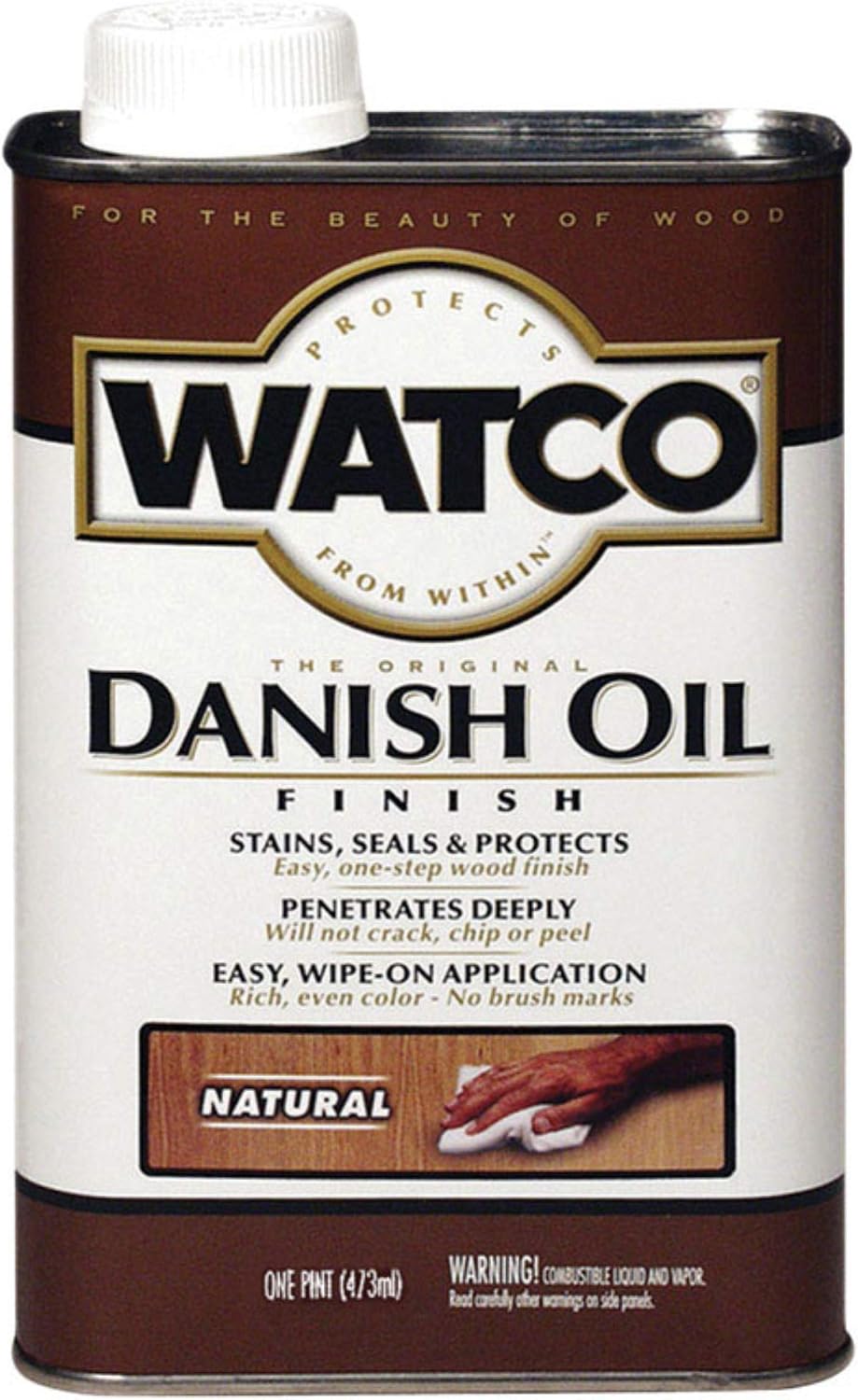 Watco 65351 Danish Oil Wood Finish, Pint, Black Walnut