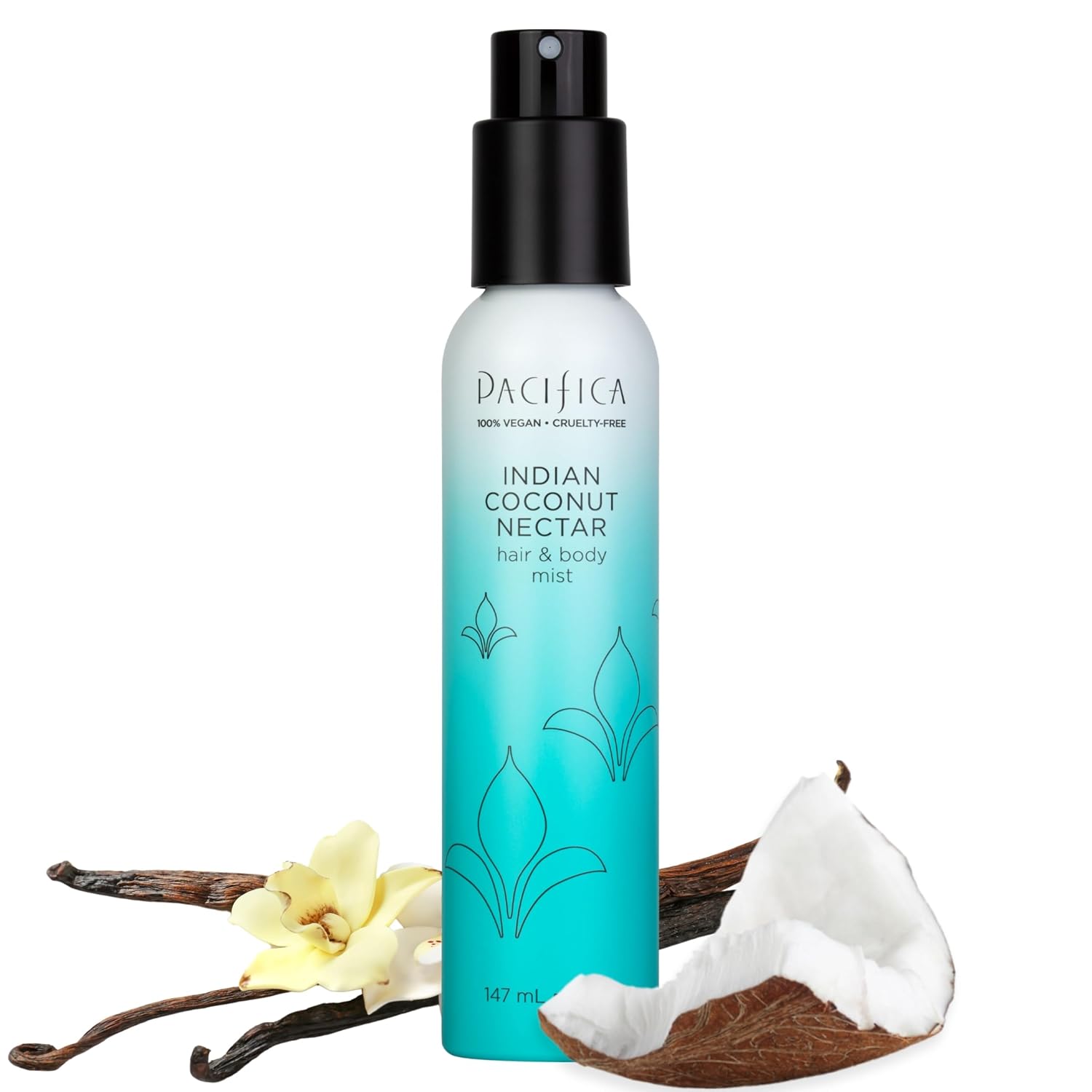 Pacifica Island Vanilla Hair Mist Perfume and Full Body Spray for Women - Fragrance Spray for A Mood-Lifting Experience, Paraben-Free, Clean Beauty No Alcohol, Vegan & Cruelty-Free, 6 oz oz