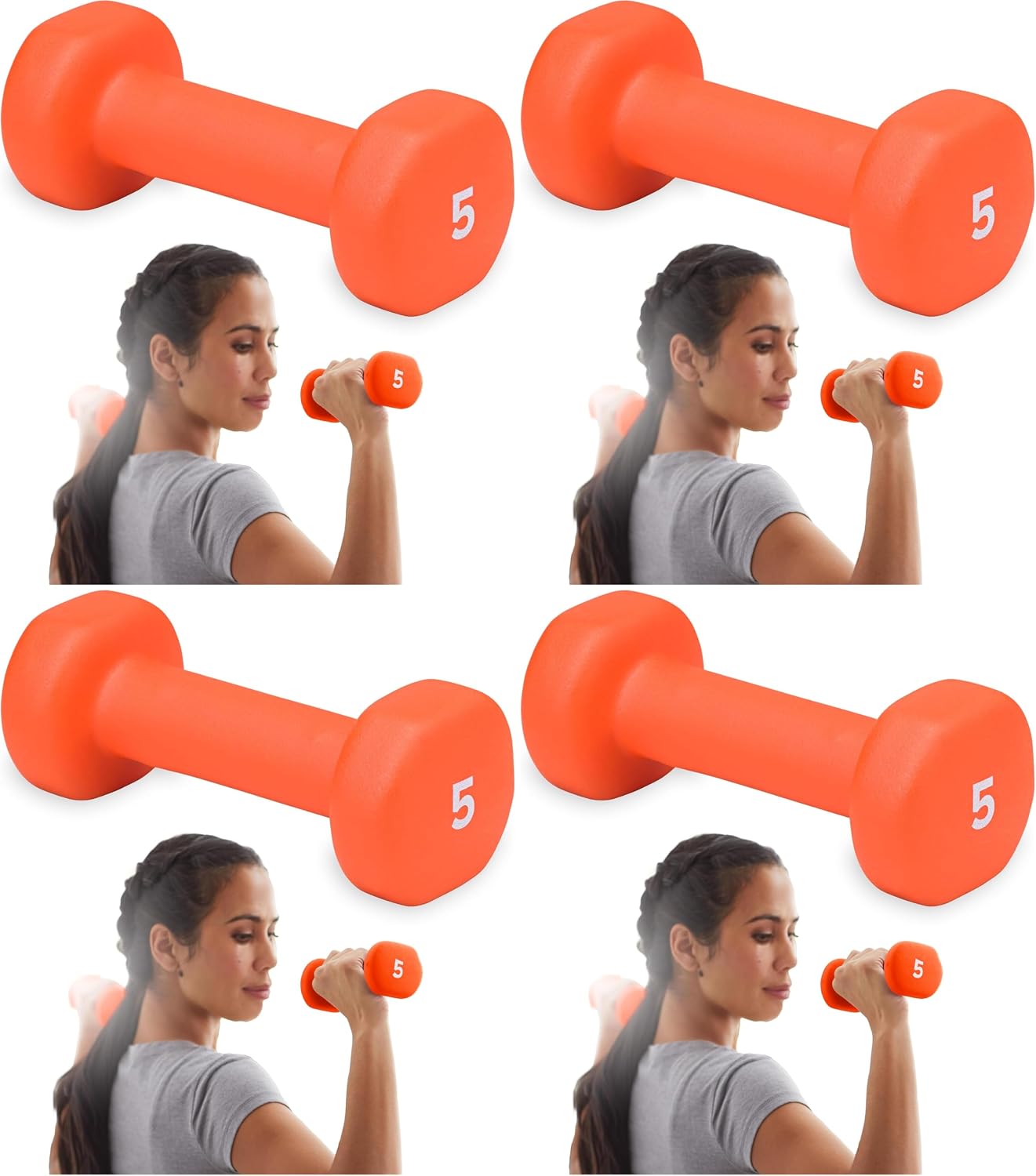 Gaiam Dumbbell Hand Weight (Sold in Singles) - Neoprene Coated Exercise & Fitness Dumbbell for Home Gym Workouts and Strength Training - Free Weights for Women and Men
