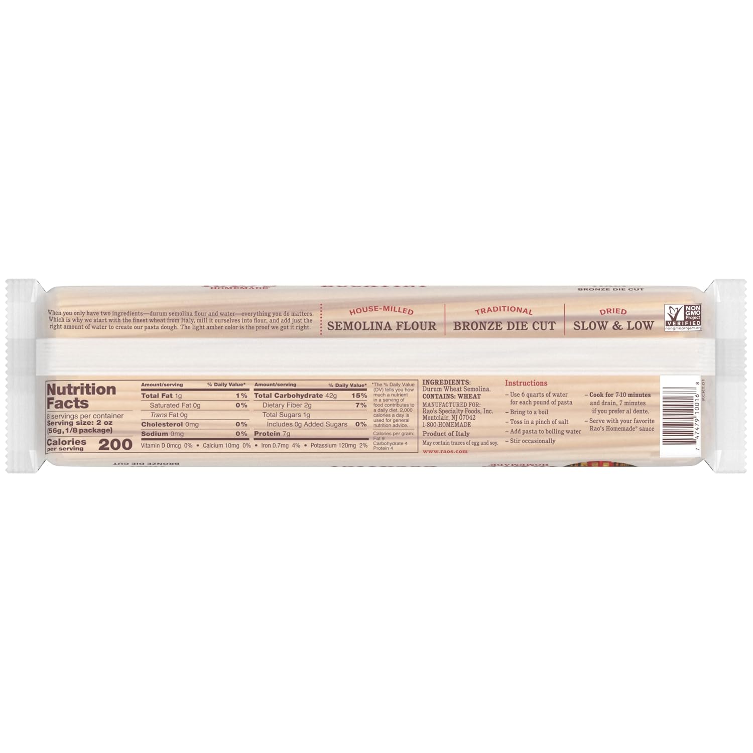 Rao's Homemade Farfalle Pasta, 16 Oz Bag