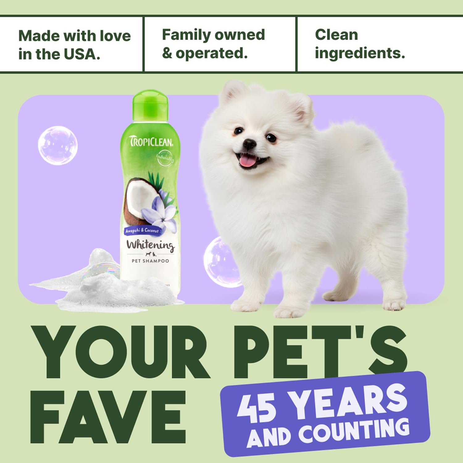 TropiClean Deodorizing Dog Shampoo for Smelly Pets, Professional Dog Shampoo, Long Lasting Odor Control, Puppy Safe, USA Made, Berry Scent, 1 Gal