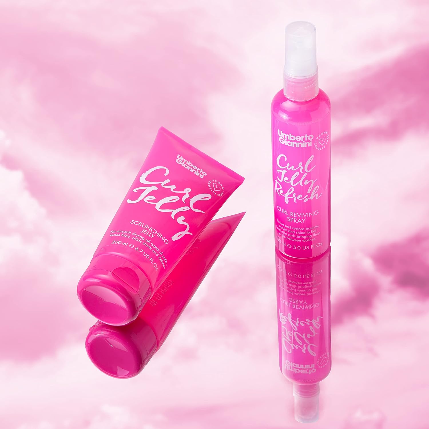 Umberto Giannini Curl Jelly Scrunching Jelly 6.7 fl Oz - Frizz Solution Defining Hair Gel for 2a-4c Curly, Wavy, Coily Hair - Vegan & Cruelty-Free