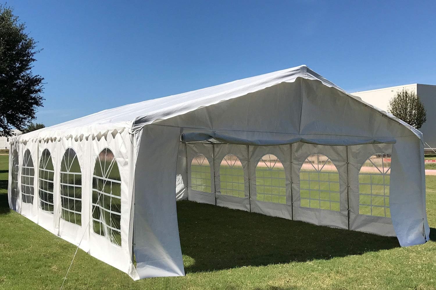 DELTA 26'x16' Budget PE Party Tent + (2) Long Bags + (1) Short Bag, Tents for Parties, Canopy Carpas para Fiestas,Wedding Event Tents for Outdoor Events (B Model)