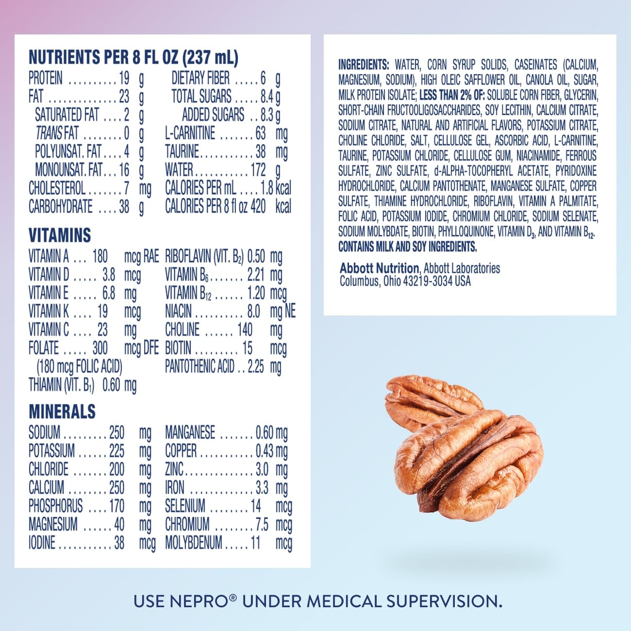 Nepro Renal Nutrition Shake for People on Dialysis, Vanilla, 24ct