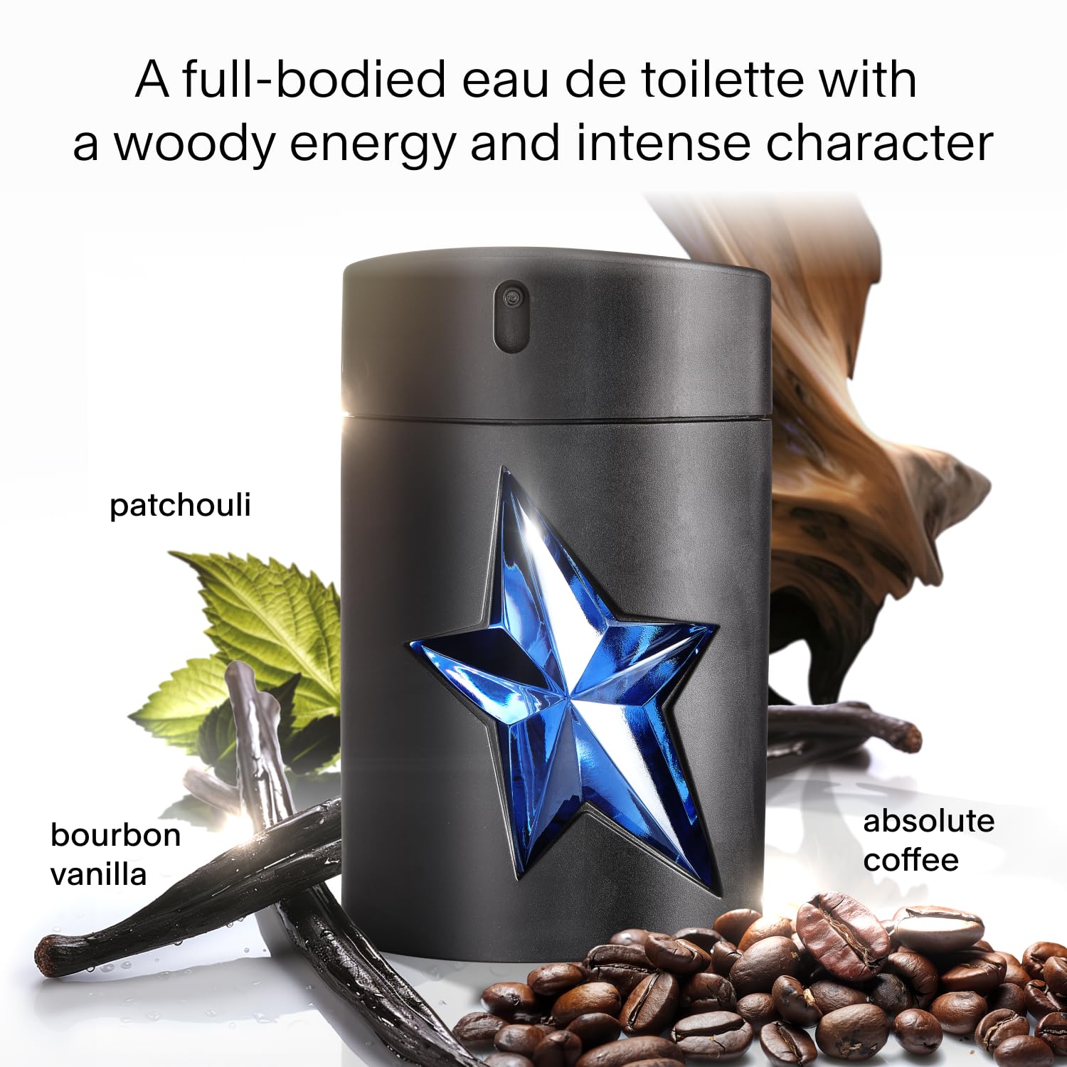 Mugler A*Men Eau de Toilette - Long Lasting Woody Ambery Cologne for Men | Fragrance with Patchouli, Coffee Extract & Lavender - Long Lasting Masculine Gourmand Scent for Date Night