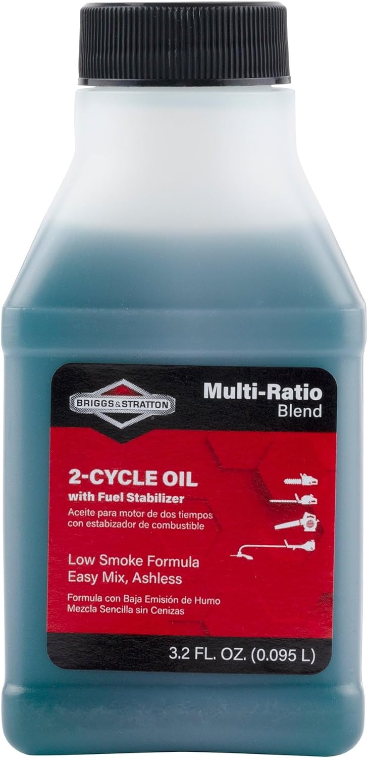 Briggs & Stratton 100107 2-Cycle Low Smoke Engine Oil, 50:1 mix, 3.2 oz Bottle