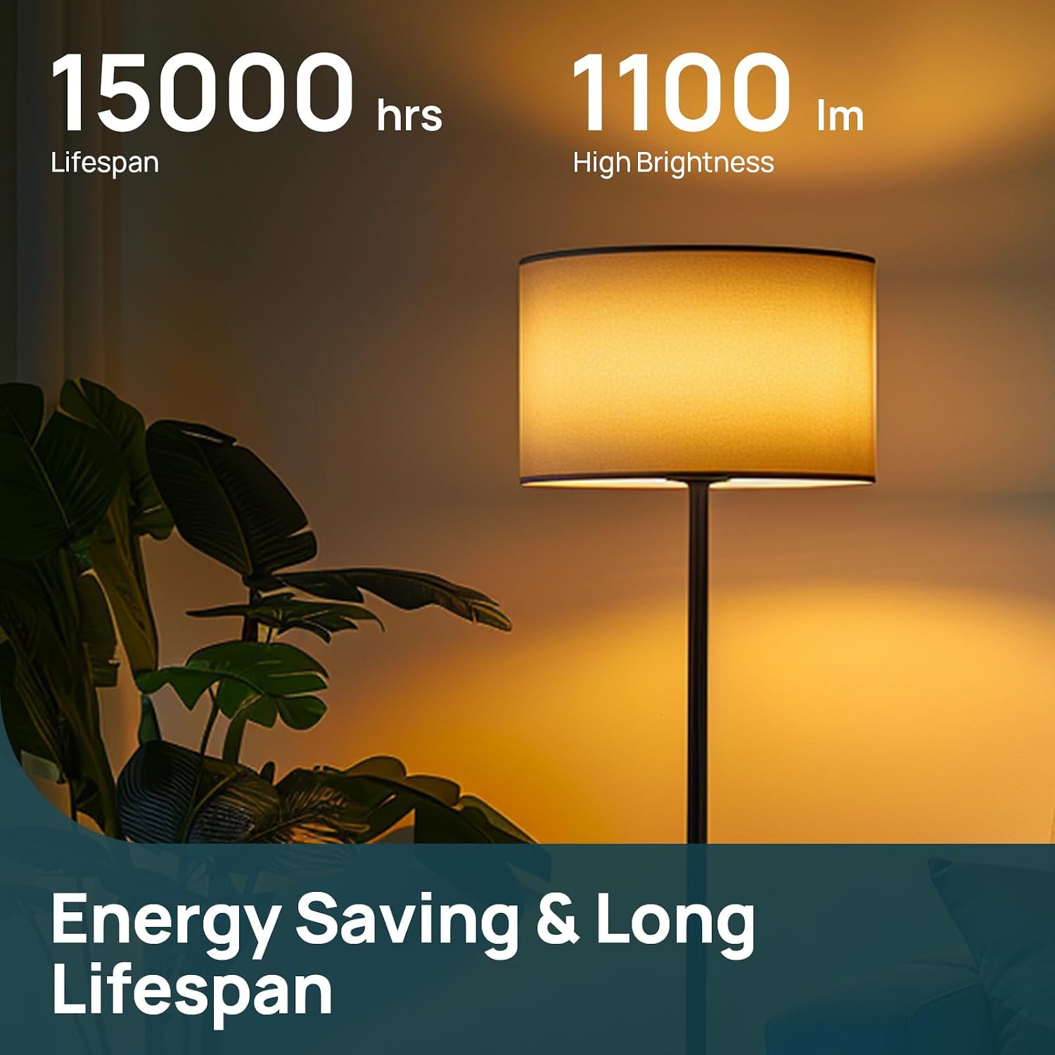 Linkind A19 LED Light Bulbs, 100 Watt Equivalent, 2700K Soft White 6 Packs
