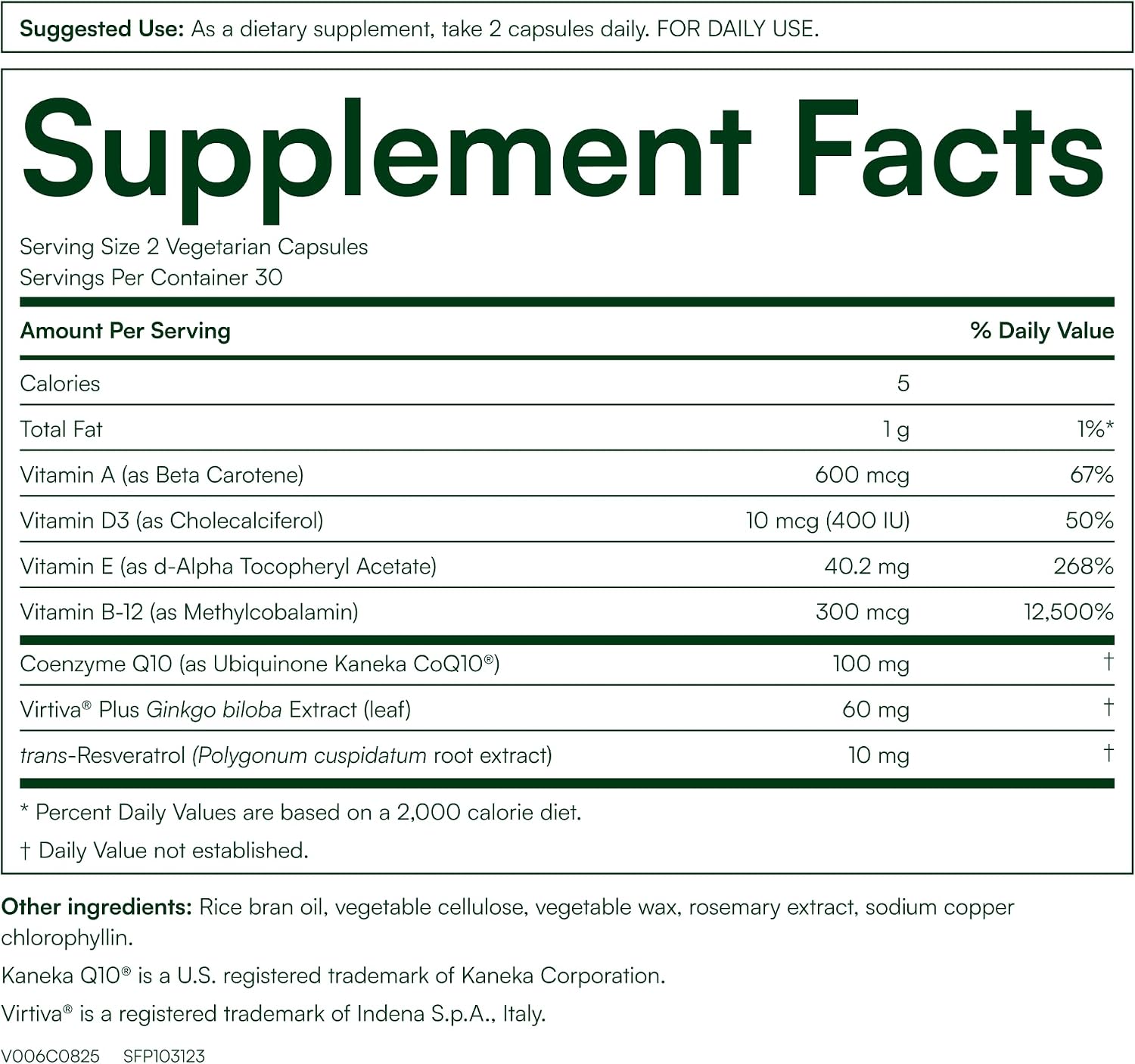 Purity Products CoQ10 Daily Super Boost with Ginkgo and Resveratrol from Supports Healthy Energy Levels and Healthy Brain Function - 60 Vegetarian
