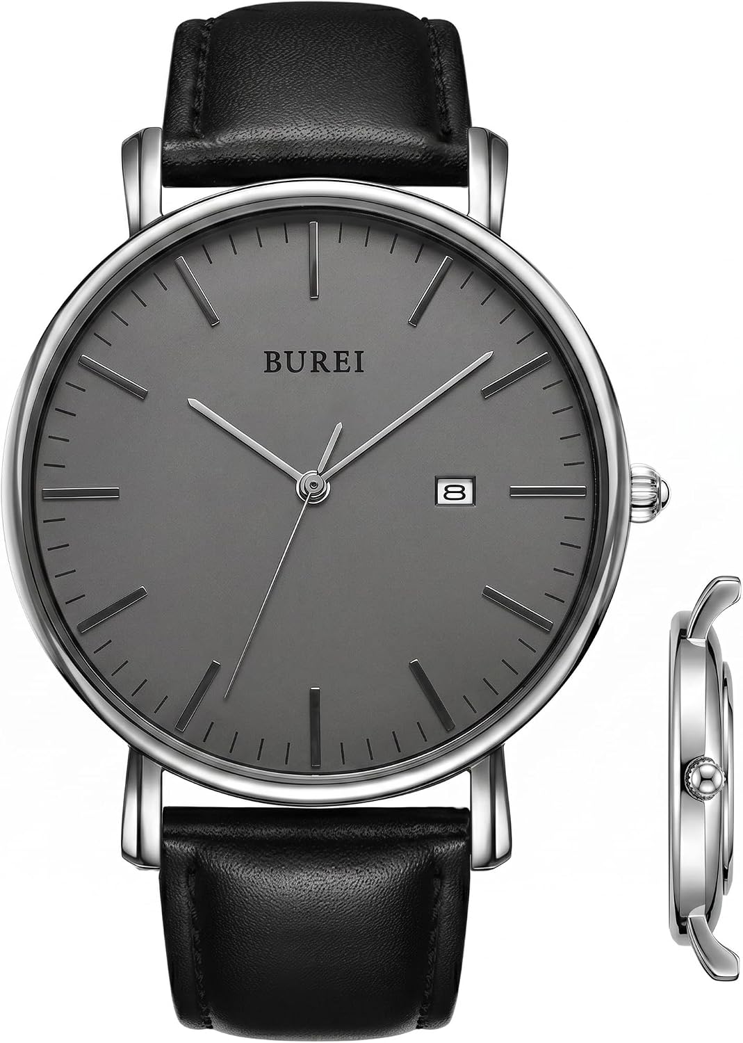 BUREI Men Wrist Watches Fashion Minimalist Thin Analog Quartz Waterproof Watches for Men, Refined Gifts for Men, Boyfriend, Husband, Dad