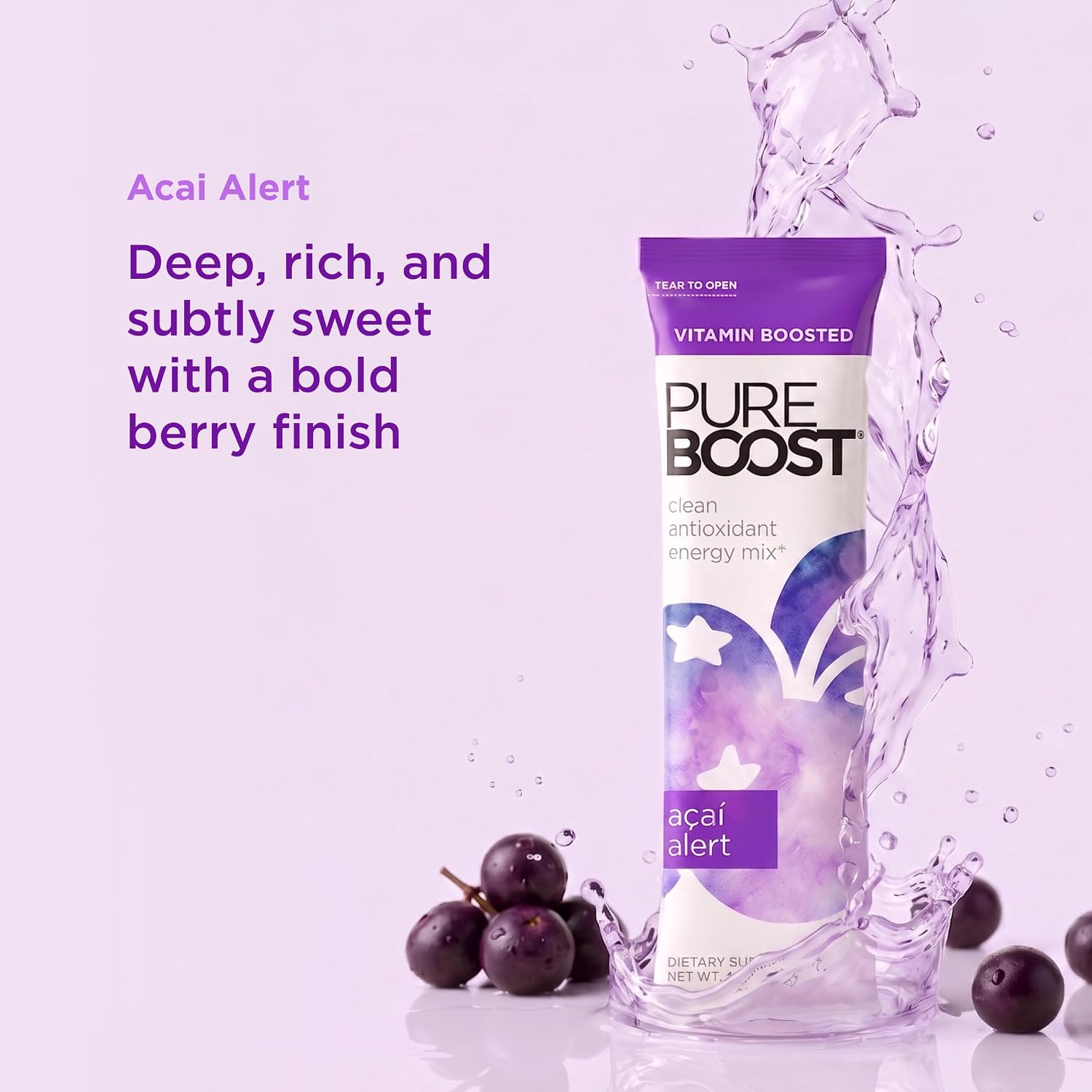 Pureboost Sugar-Free Clean Energy Booster Drink Mix, Citrus Sunrise 30ct | B12 vitamins, low sodium electrolytes & antioxidants. 25 vitamins and minerals. No sucralose.