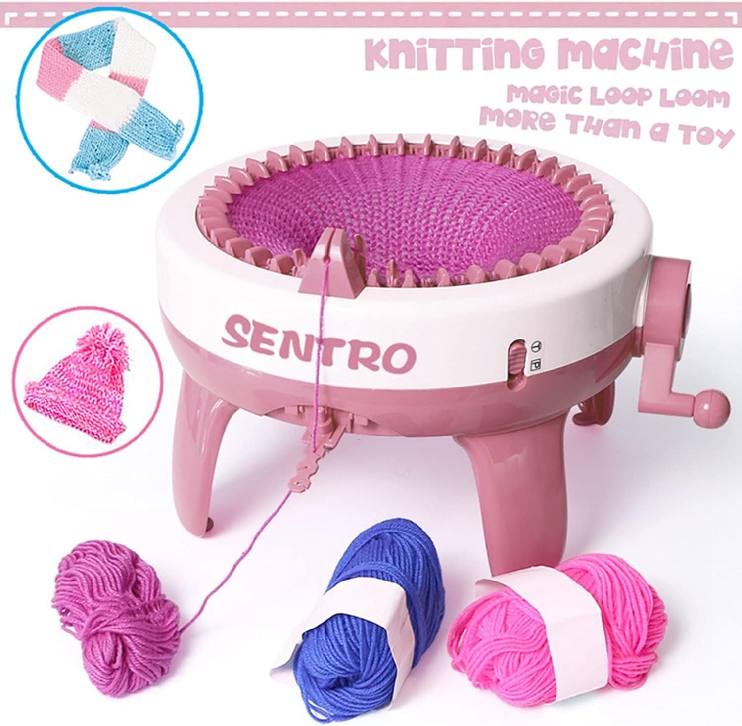 SENTRO 40 Needles Knitting Machine, All-in-One Knitting Loom Machine