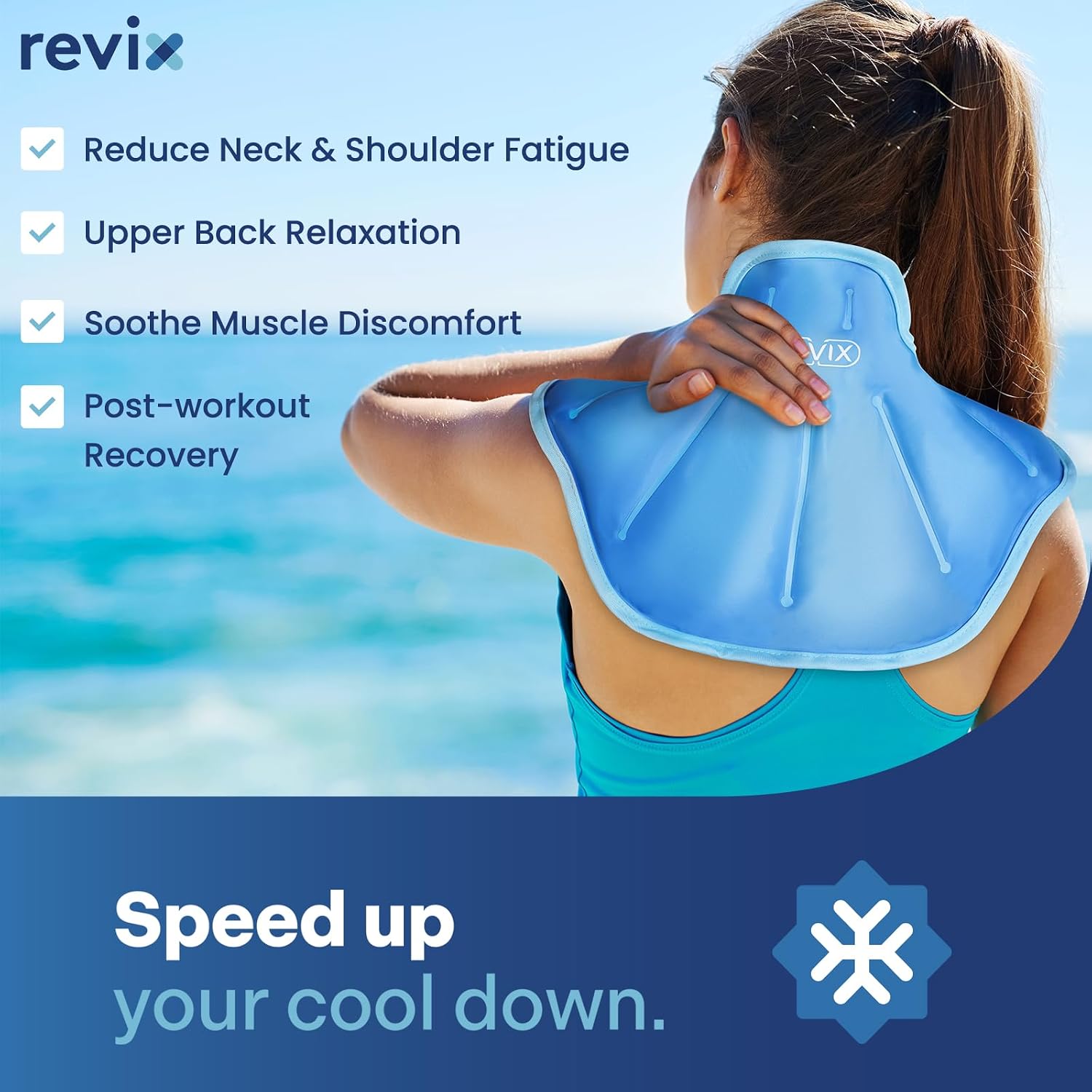REVIX Ice Pack for Shoulders and Neck, Shoulder Ice Pack for Back Relief