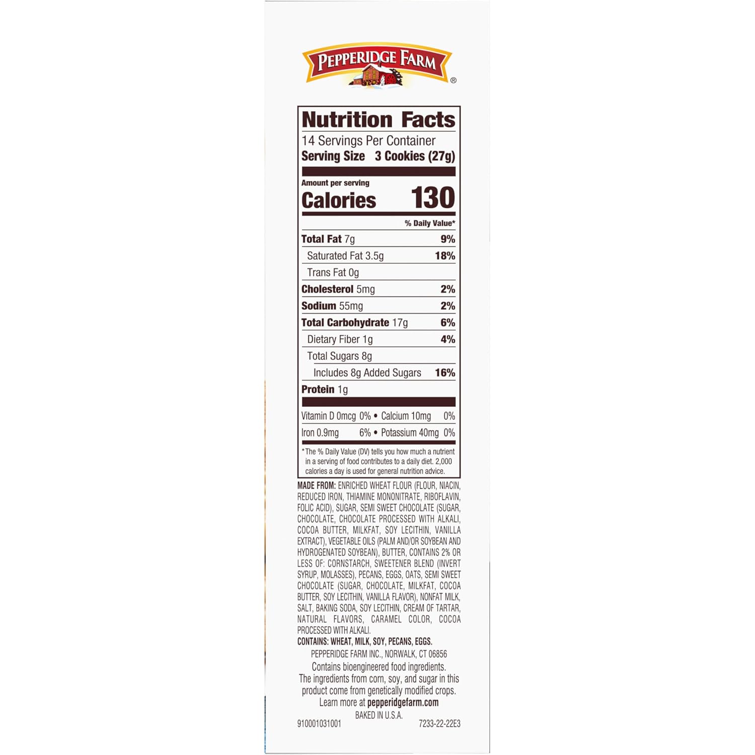 Pepperidge Farm Assorted Collection of 7 Chocolate Cookies, 13 Oz