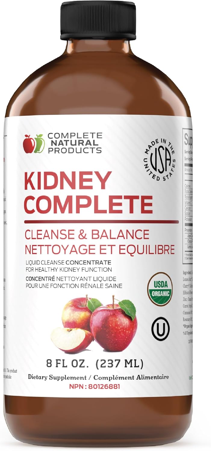 CNP | Kidney Complete Liquid 16oz - ACV, Lemon, Chanca Piedra Cleanse Aid | Kidney support liquid with apple cider vinegar, lemon and organic chanca piedra for daily cleanse and detox routines
