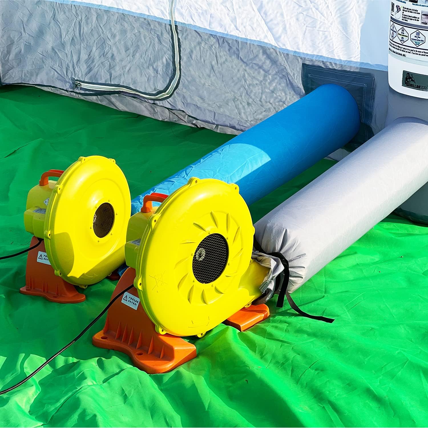 GORILLASPRO Portable Inflatable Paint Booth 26x15x10Ft, Inflatable Spray Booth with 2 Blowers (950W+950W)
