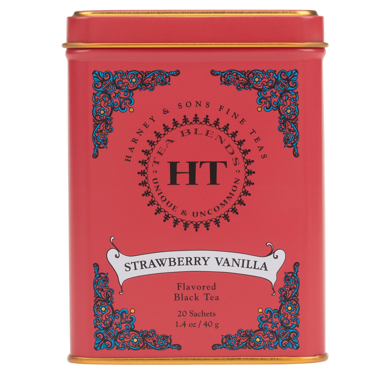 Harney & Sons HT Organic Supreme Green Tea, 20 Sachets, Tea Tin | Organic green tea with 20 sachets in a reusable tea tin. Caffeinated.