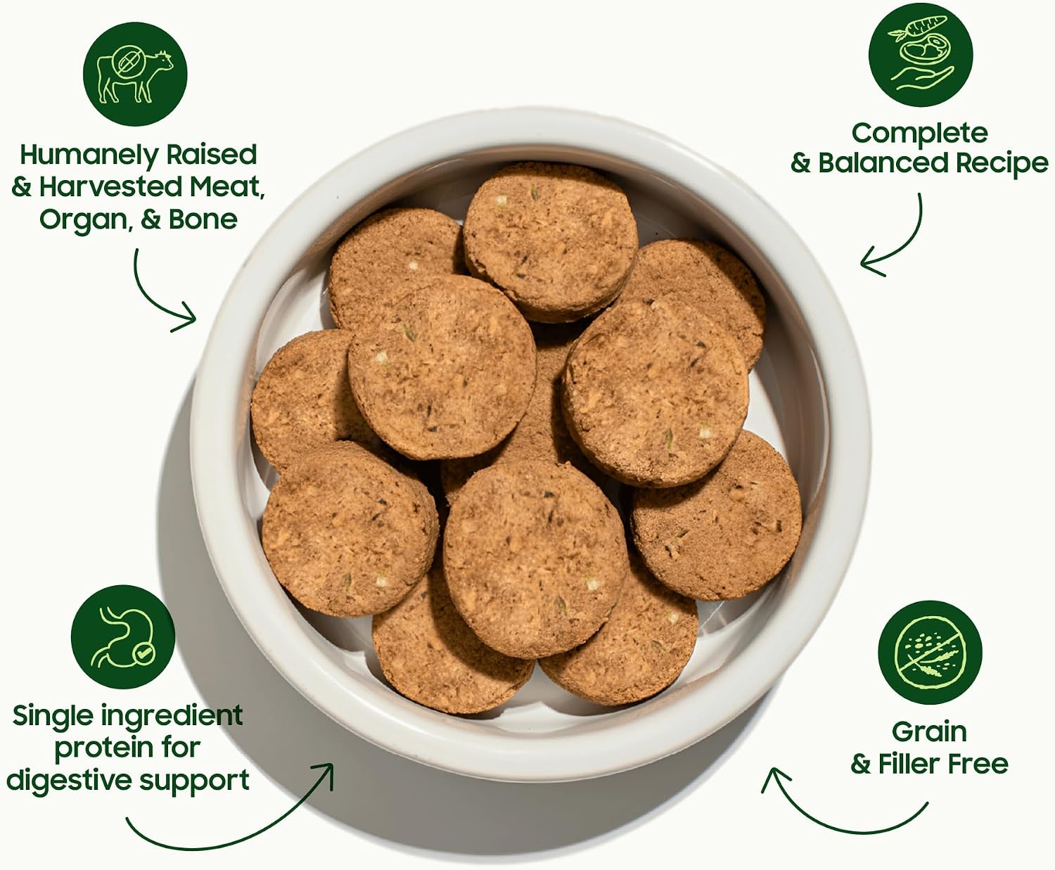 smallbatch Freeze Dried Raw Dog Food, Grass-Fed Beef Recipe, 14 oz | High Protein Dog Food, Grain-Free, Single Protein, for Picky Eaters, Hydrate & Serve, All Life Stages, Puppies & Adult Dogs