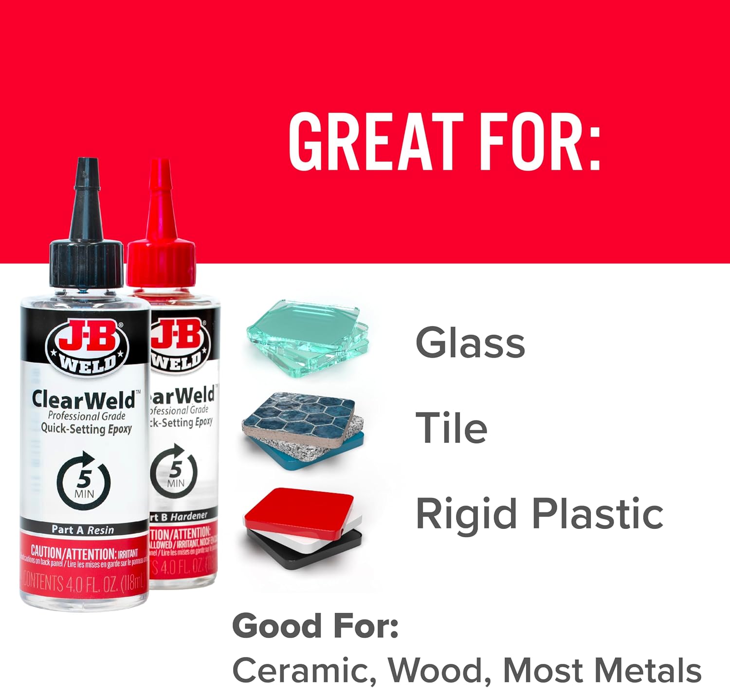 J-B Weld Pro Size ClearWeld 5 Minute Set Epoxy