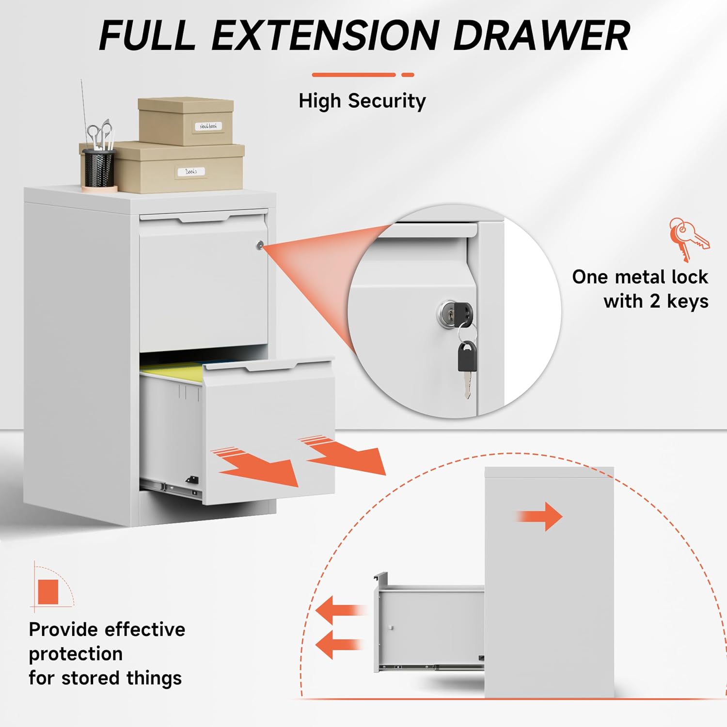 3 Drawer File Cabinet with Lock,Vertical Filing Cabinets for Home Office,Heavy Duty Metal File Cabinet for Hanging A4/Letter/Legal Size File,Vertical File Cabinet 15" W X 17.8" D X 38.3" H-Black