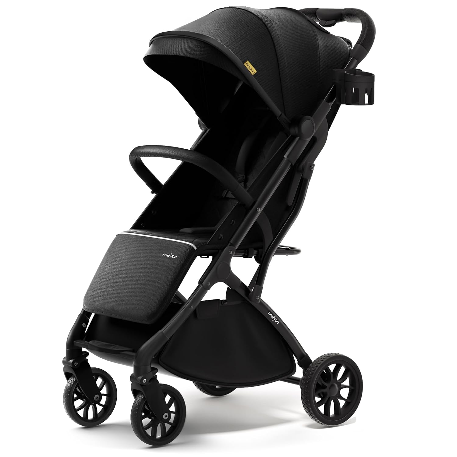 newyoo GlideTow TR18 Travel Stroller, Compact & Lightweight, Muted Olive | Newborn to toddler, foldable, self-standing design, 175° near-flat recline, large mesh window, trolley mode & UPF 50+ canopy