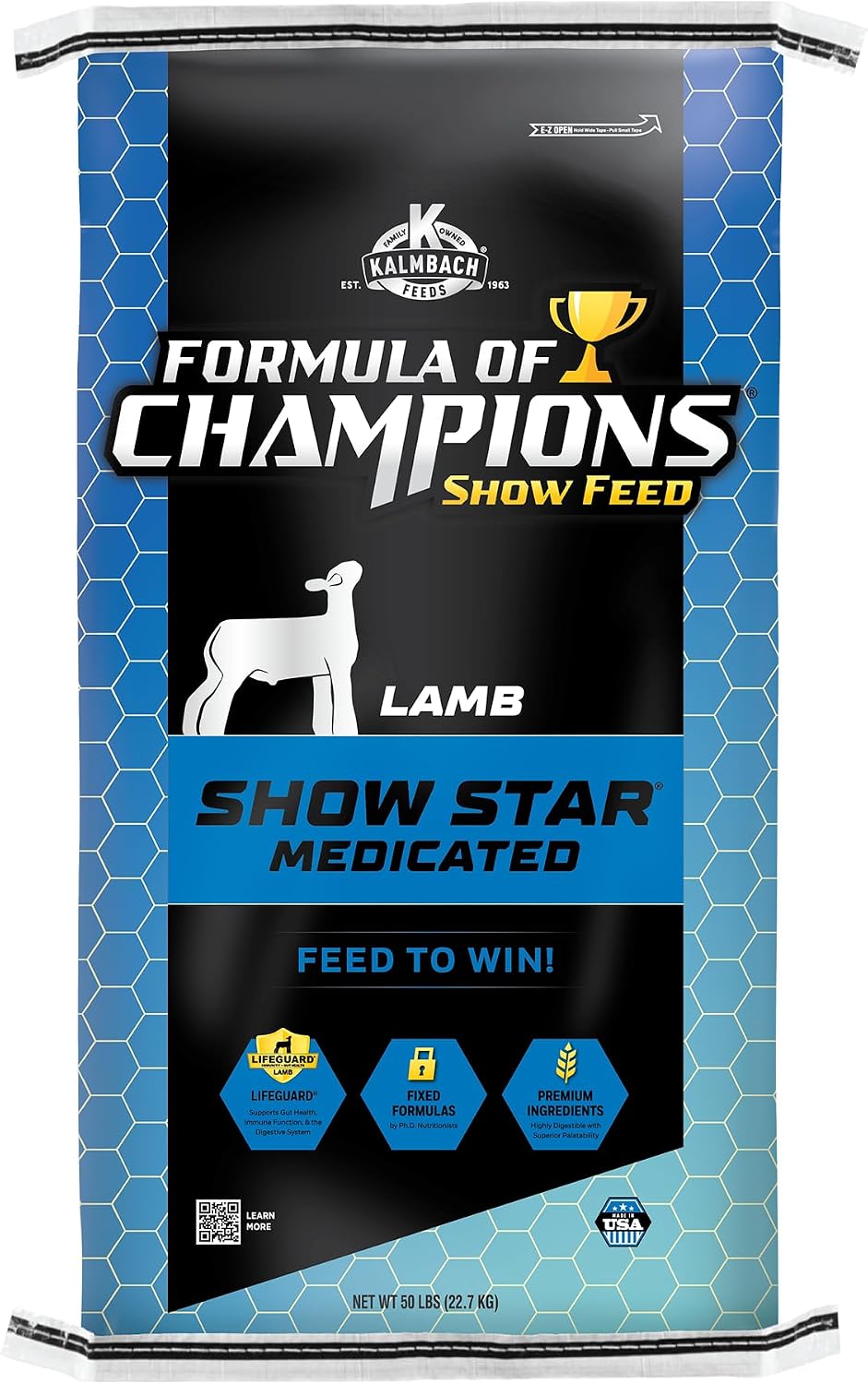 Show Star Textured Feed for Young Growing Lambs, 50 lb Bag