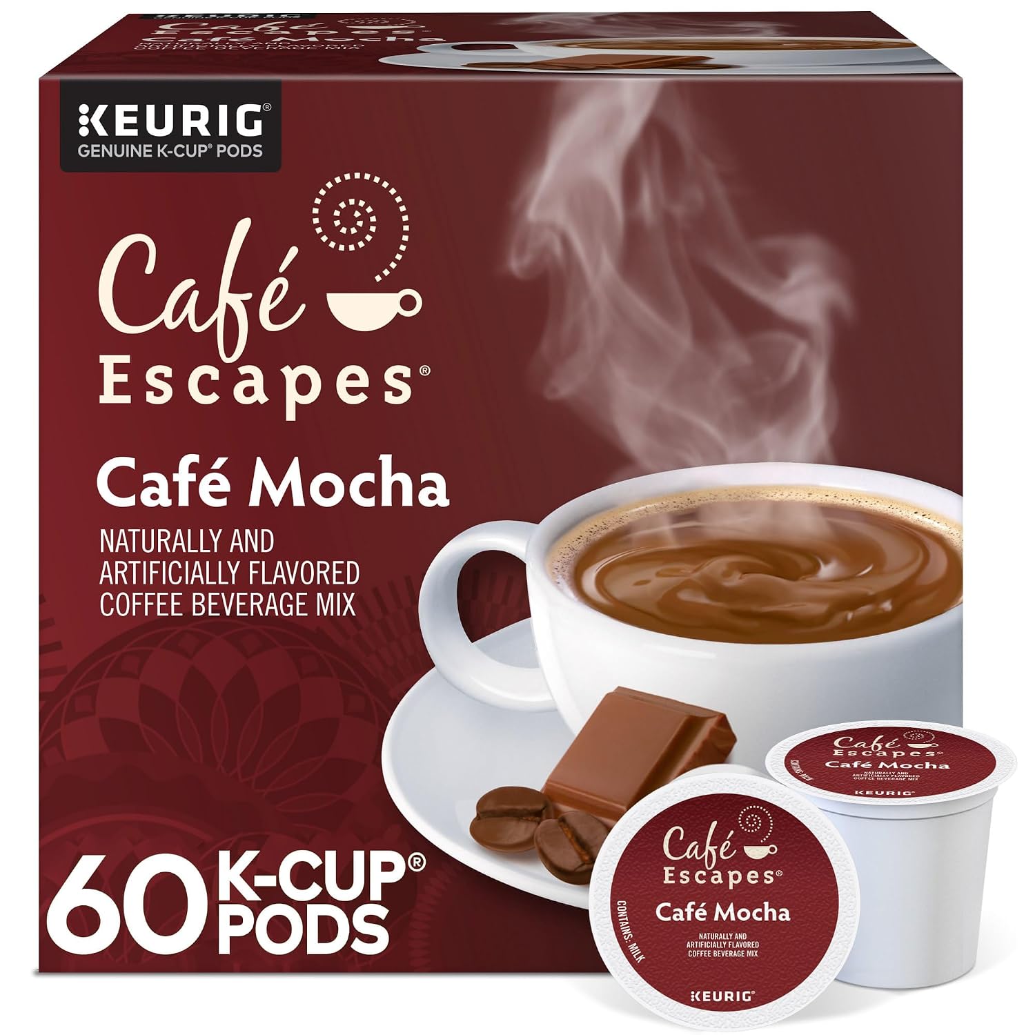 Cafe Escapes Milk Chocolate Hot Cocoa Keurig Single-Serve K-Cup Pods, 96 Count