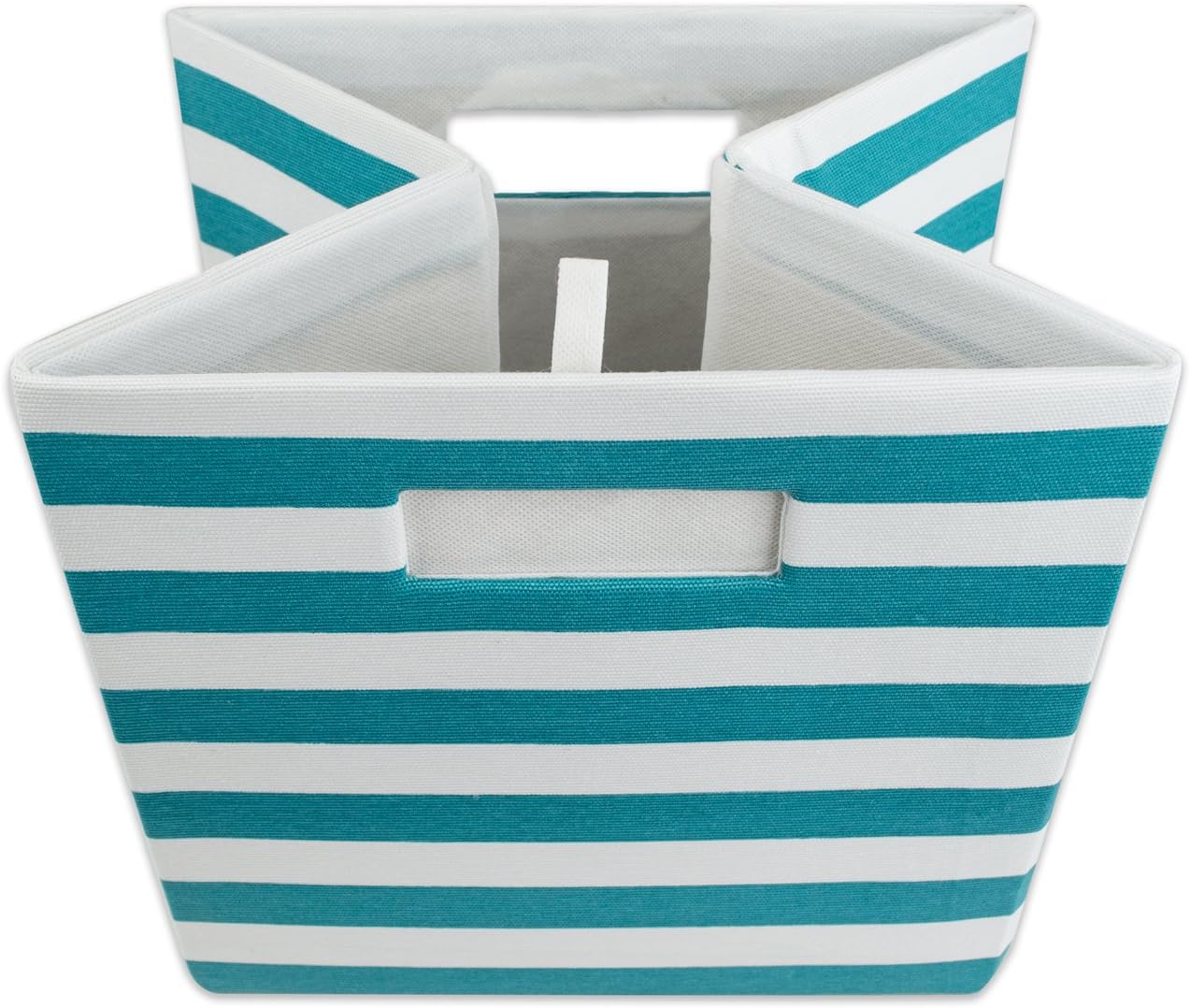 DII Polyester Cube Storage Collection Collapsible Hard Sided Bin, 13x13x13, Black