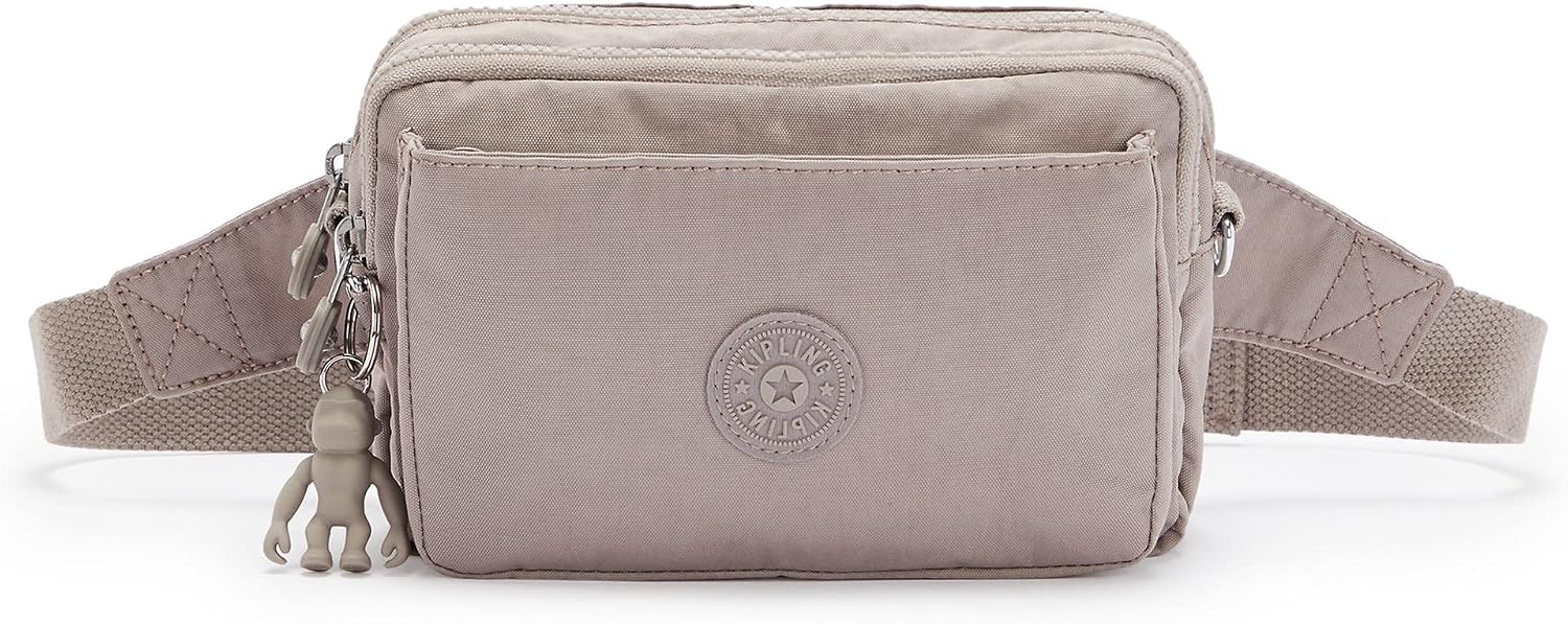 Kipling Women’s Abanu Medium Crossbody Bag, Lightweight, Adjustable Nylon Waist Pack with Multi-Compartment Zip Pockets