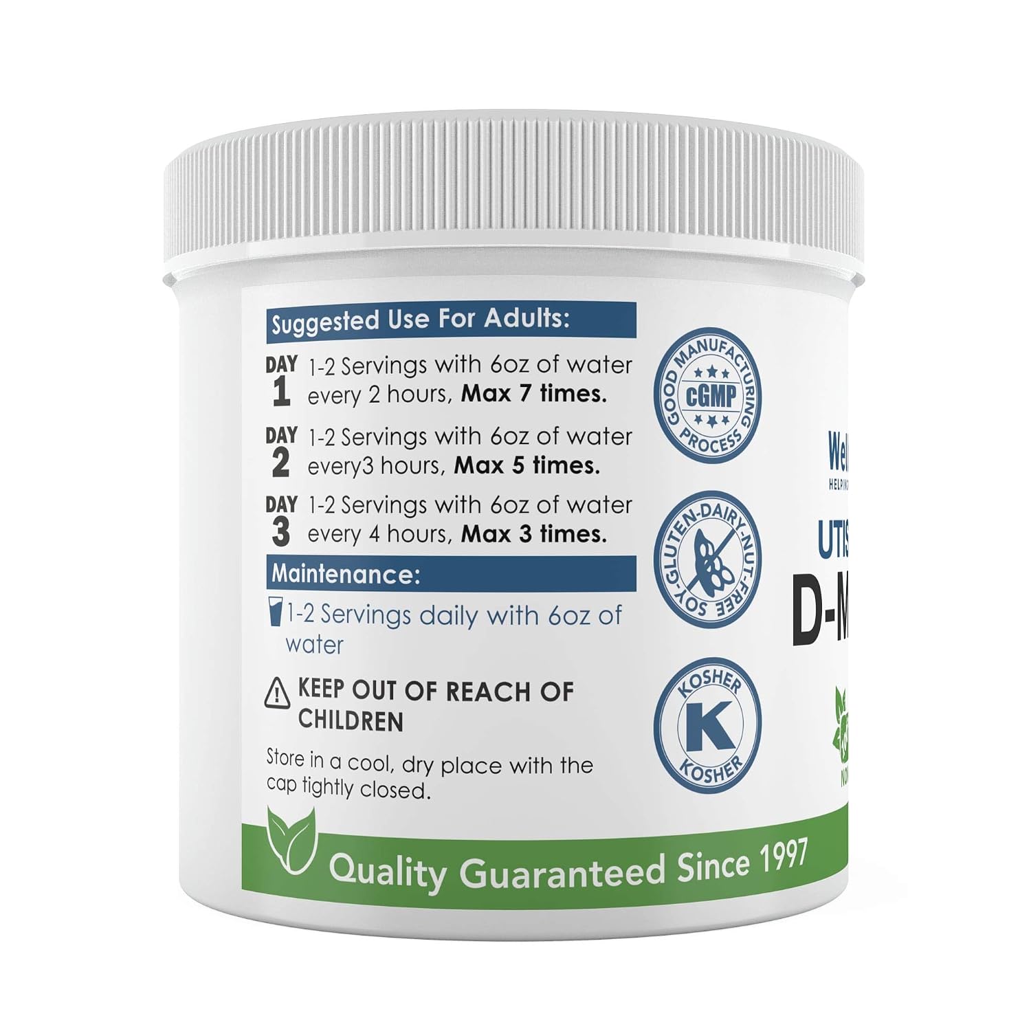 Now New UTI-Slip D Mannose Non GMO Organic Source Powder 130g jar.