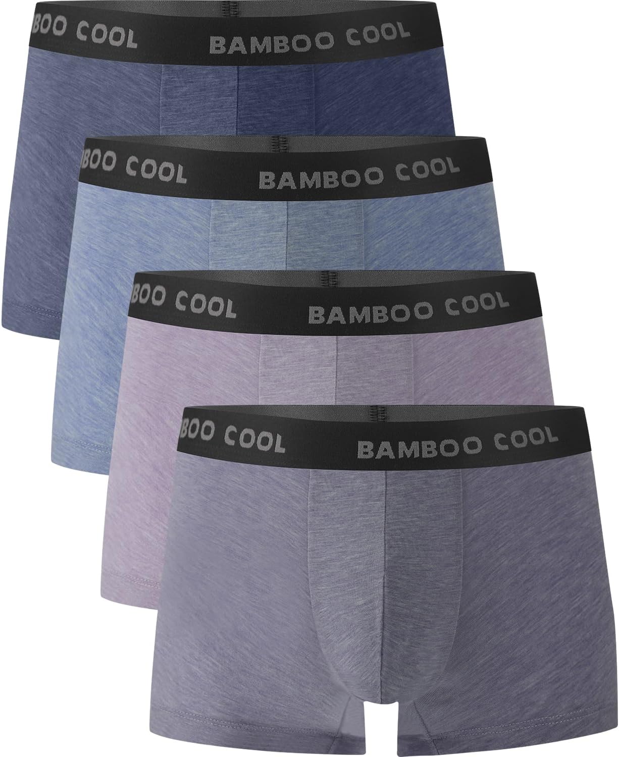 BAMBOO COOL Men's Boxer Briefs Ultra Breathable Underwear Multipack