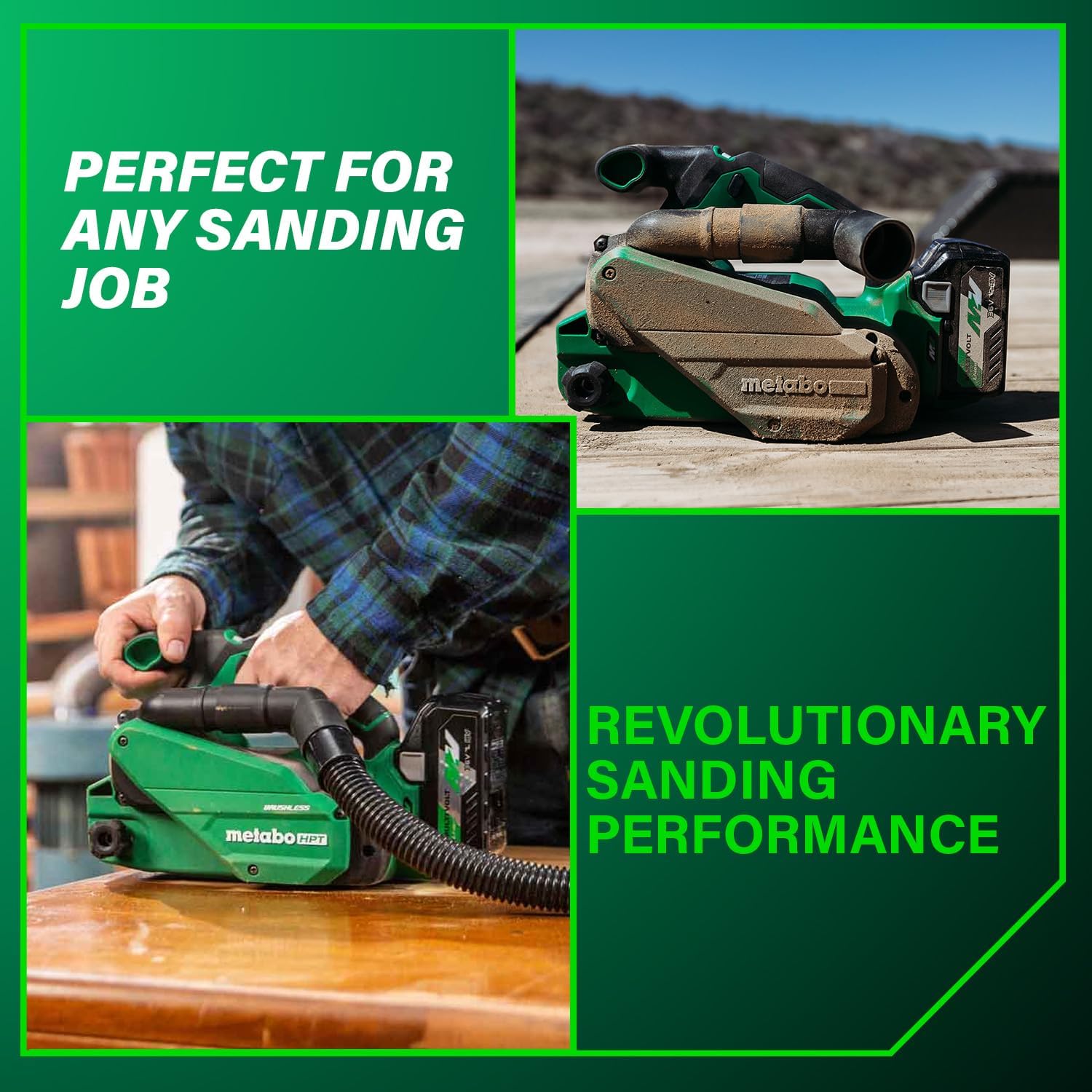 Metabo HPT Belt Sander | 3 x 21 Inch | For Woodworking | Variable Speed | 9.0 Amp Motor | Soft Grip | 5-Year Warranty | SB8V2