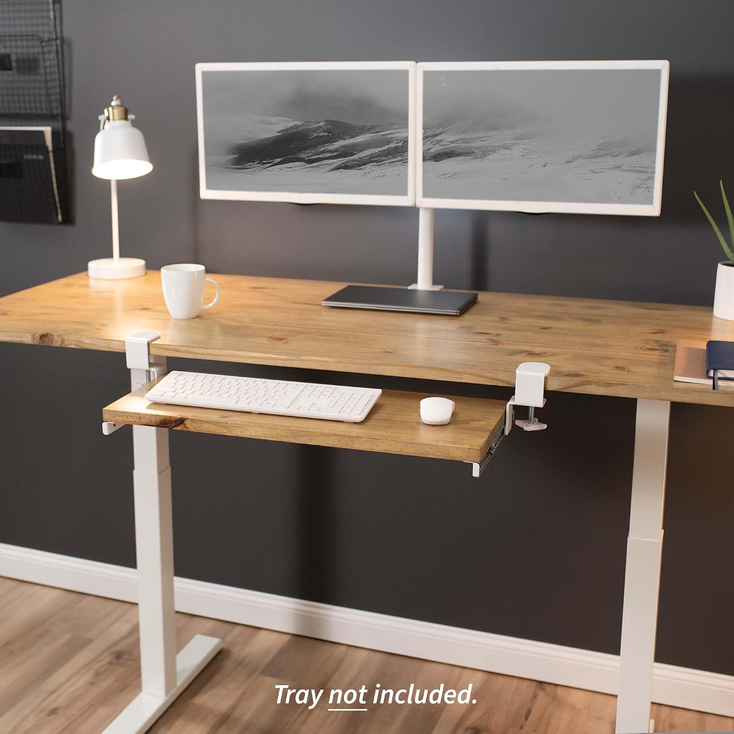 VIVO Clamp and 12 inch Rail Set for DIY Custom Wooden Keyboard Trays (Rail Set Only - Tray Not Included)