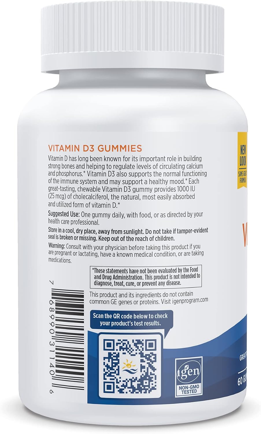 Nordic Naturals Vitamin D3 Gummies,1000 IU D3 + Iron, Wild Berry - 120 Count