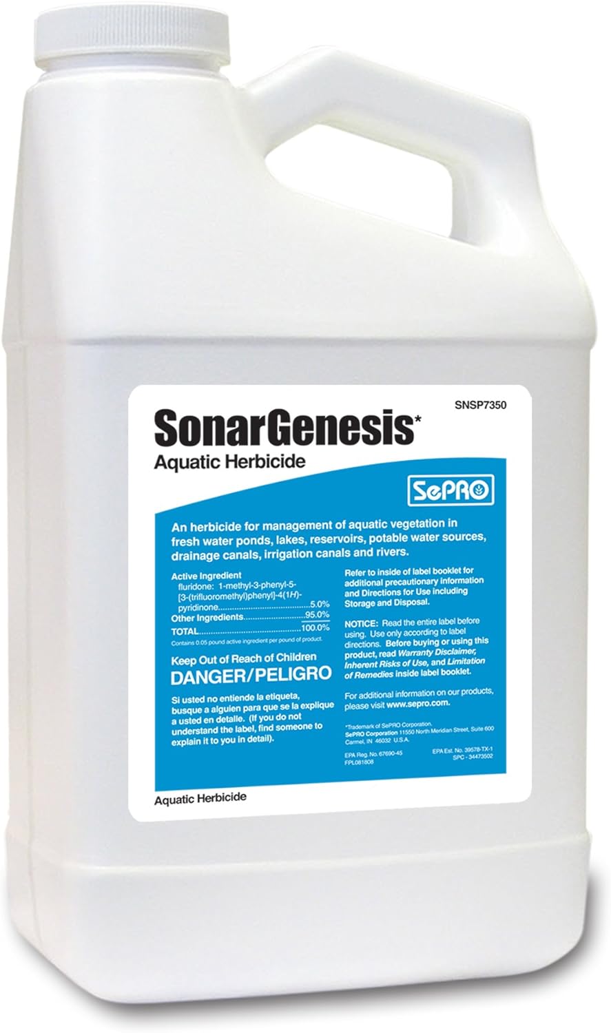 Sonar Genesis Aquatic Herbicide, 1 Gallon Fast-Acting Systemic Treatment for Watermeal, Duckweed & Invasive Pond Weeds, EPA Approved