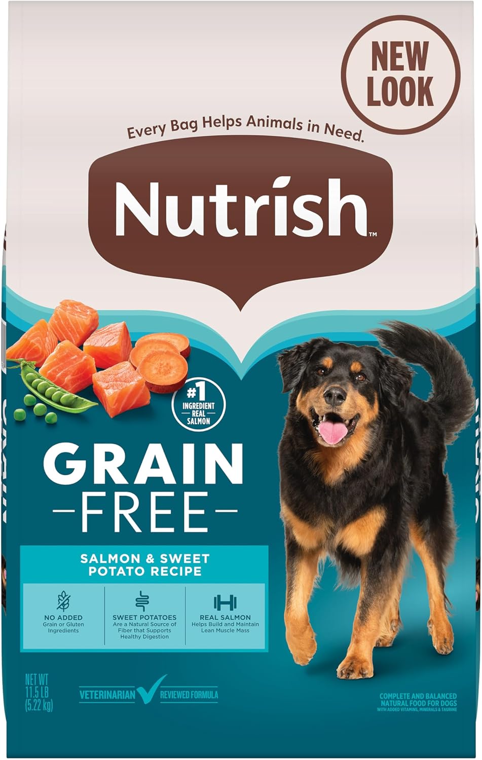 Nutrish Grain Free Salmon Dry Dog Food, 23 lb. Bag (Rachael Ray)
