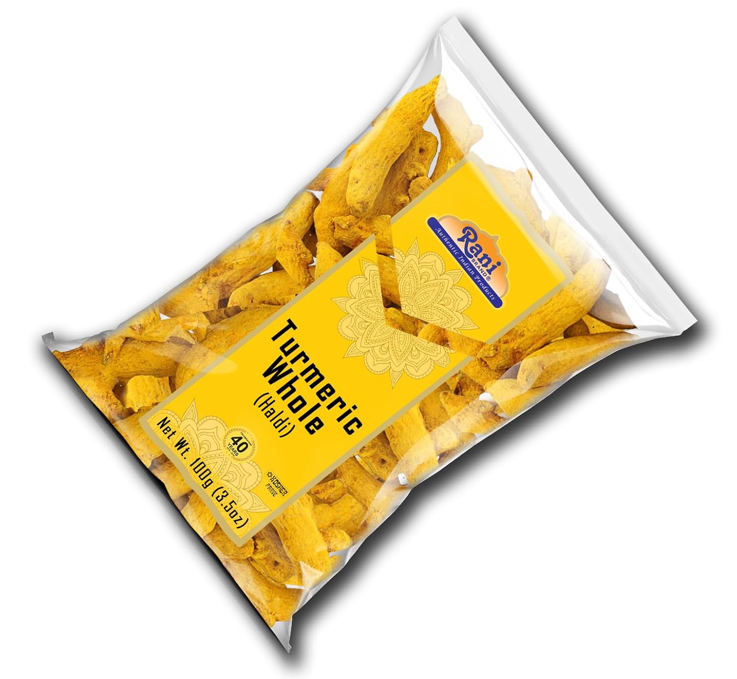 Rani Turmeric (Haldi) Root Whole Spice, Dried 7oz (200g) ~ All Natural | 100% Pure | Vegan | Gluten Friendly | NON-GMO | Kosher | Indian Origin