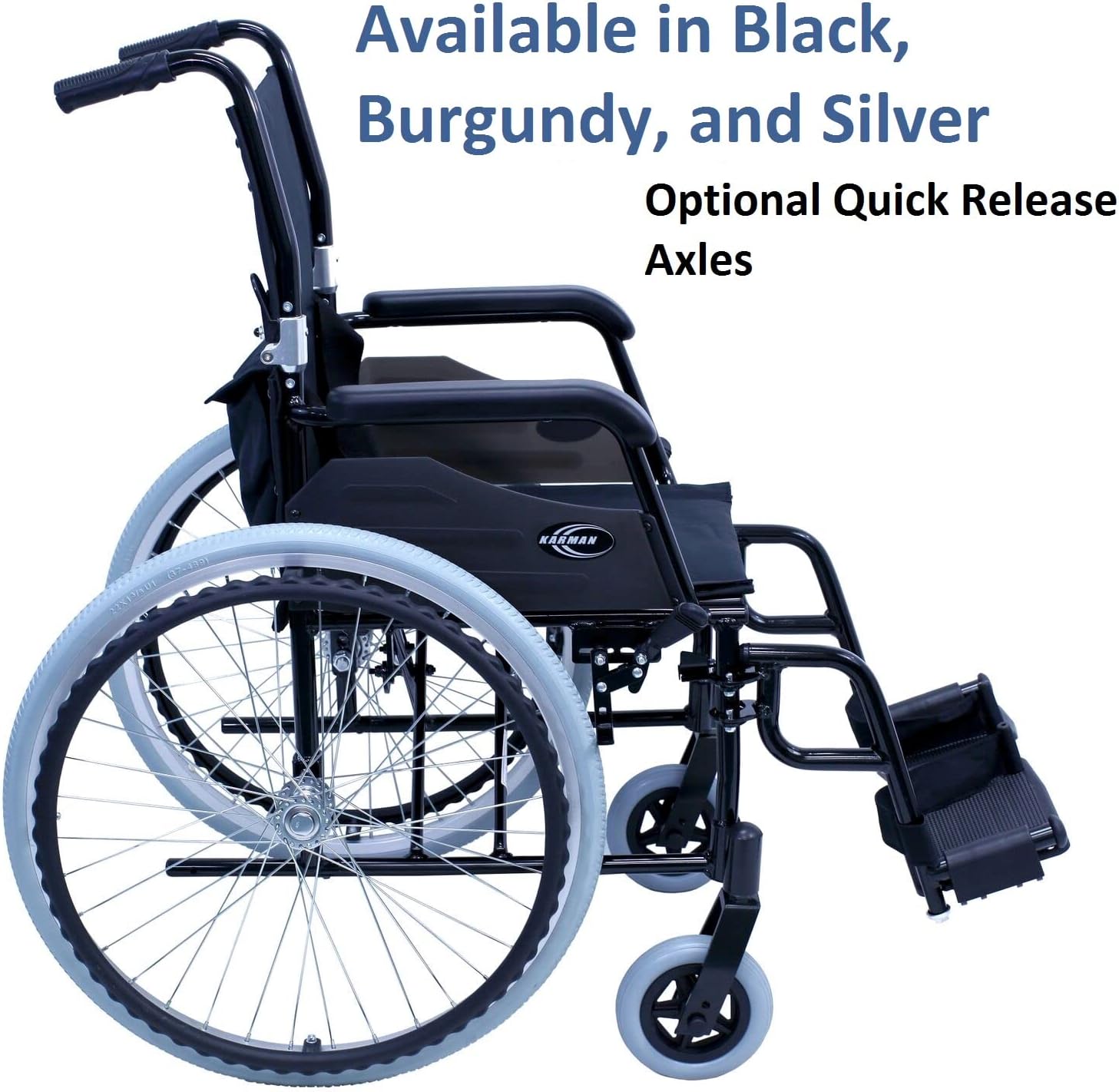 Karman 24 pounds LT-980 Ultra Lightweight Wheelchair, Black | 24 pounds