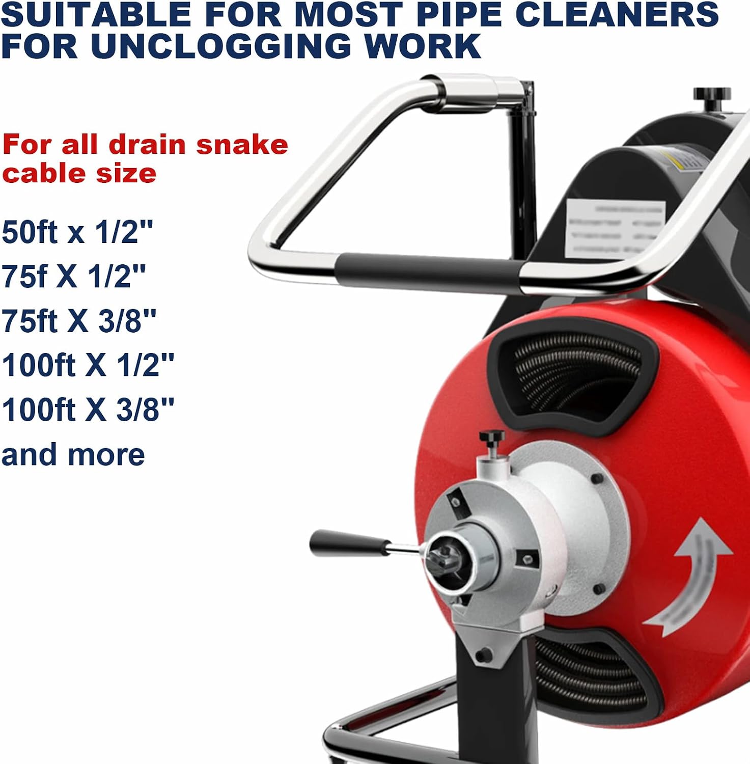 9Pcs Drain Snake Drill Attachment for 50FT-100FT Drain Machines | Cutter and Auger Set with Storage Case