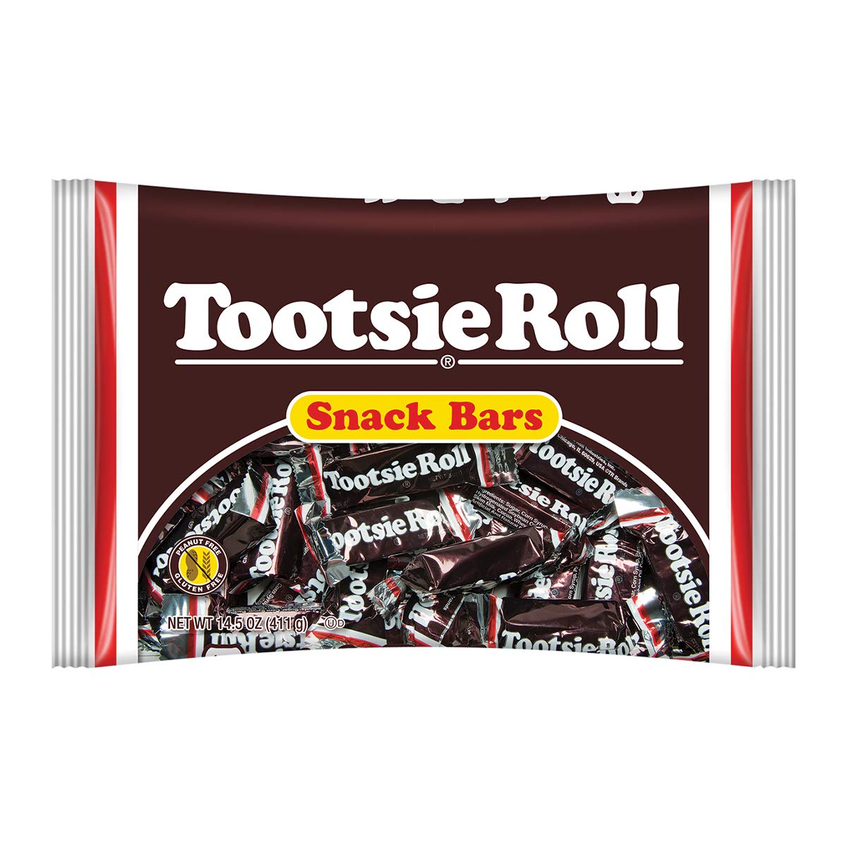 Tootsie Roll Snack Bars, Individually Foil Wrapped Candy - 14.5oz Bag