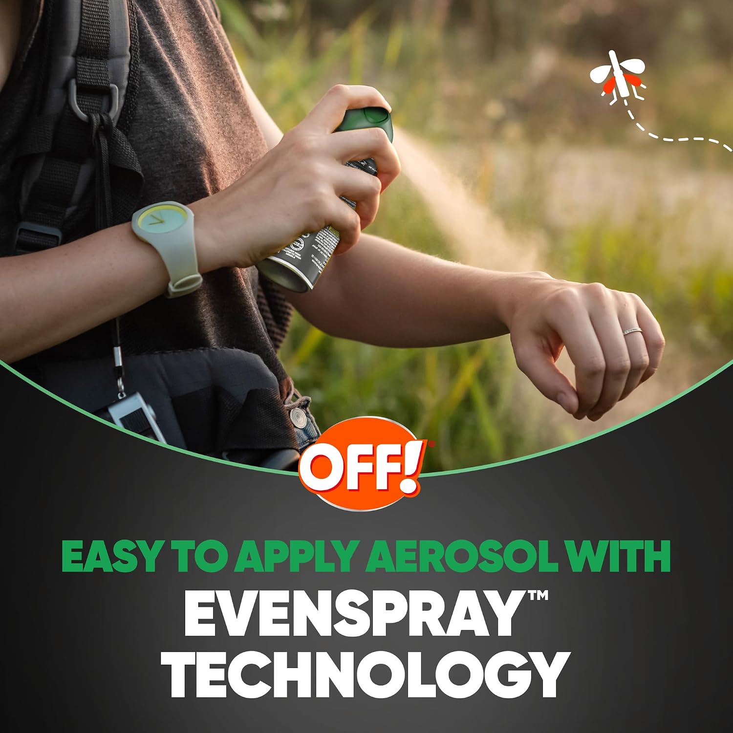 OFF! Deep Woods Sportsmen Insect Repellent Aerosol, Bug Spray Containing 30% DEET, Protects Against Mosquitoes and Ticks, 6 Oz, (Pack of 4)