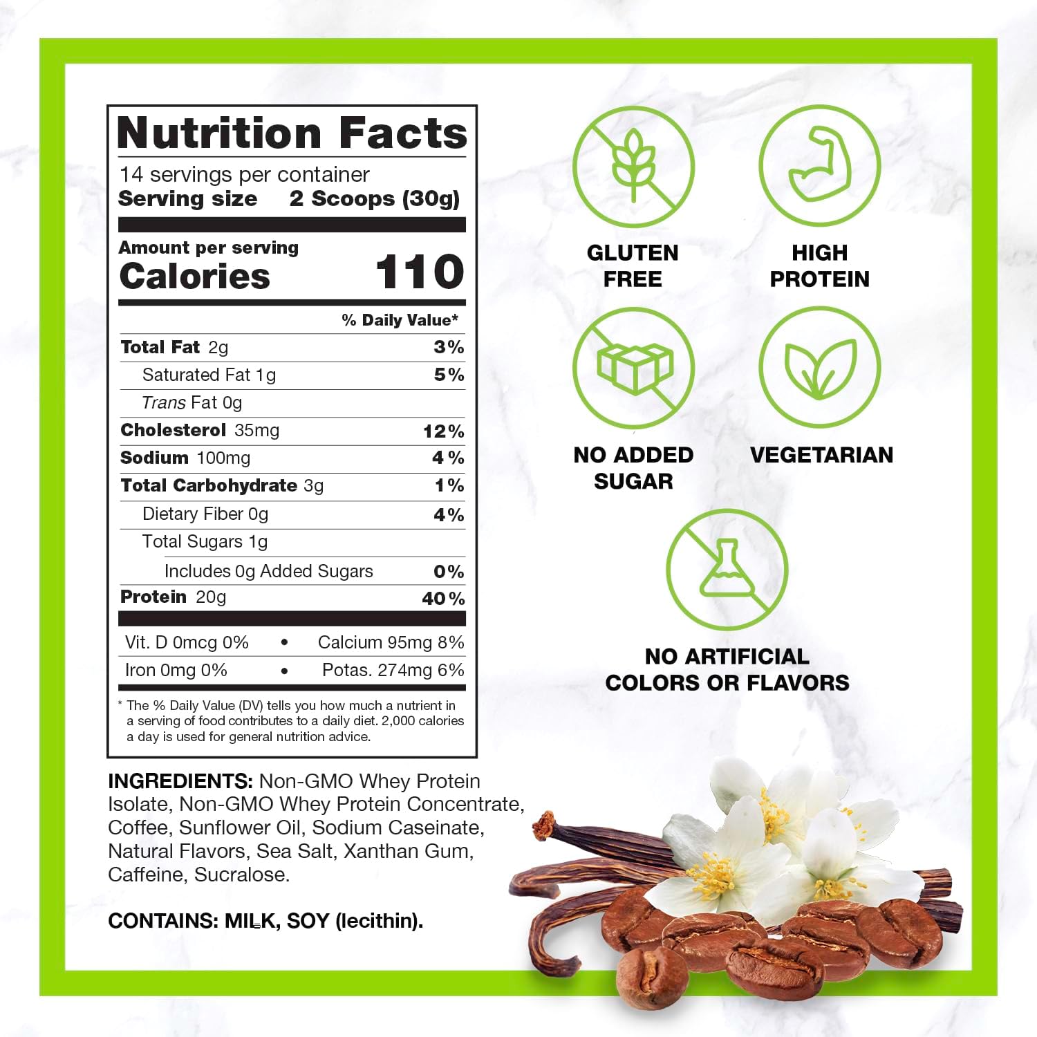 Chike Mocha High Protein Iced Coffee, 20 G Protein, 2 Shots Espresso, 1 G Sugar, Keto Friendly and Gluten Free, 14 Servings (15.3 Ounce)
