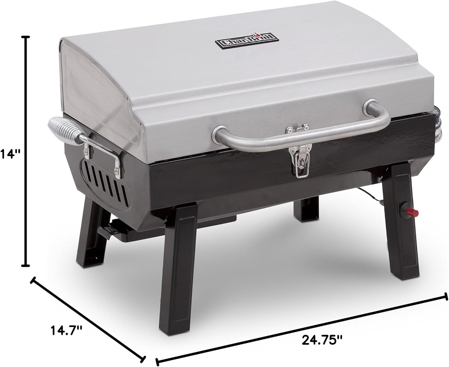 Charbroil 1-Burner Portable Gas Grill, Stainless Steel - 465640214