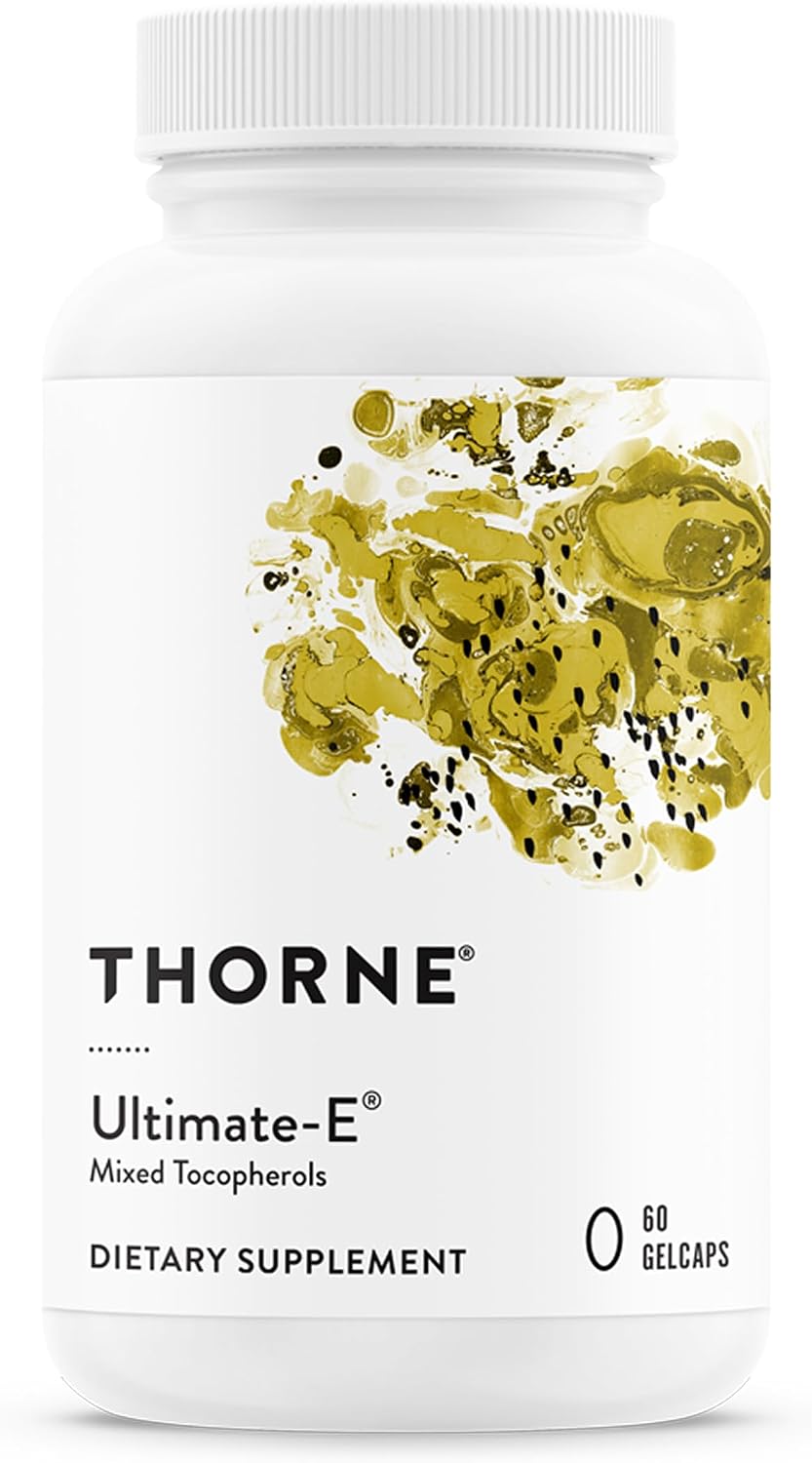 THORNE Ultimate-E, Vitamin E from Mixed Tocopherols Supplement, 60 Softgels | Supports Cardiovascular Health & Antioxidant Protection*, Gluten