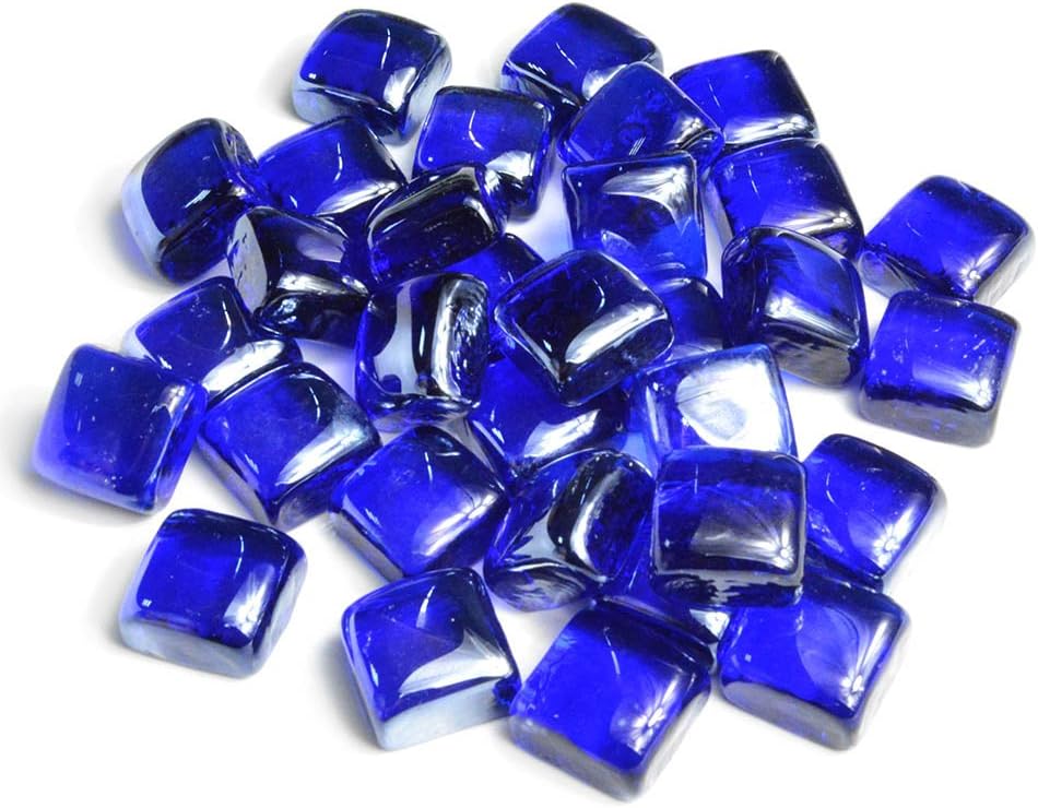 Stanbroil 10-Pound Fire Glass Cubes 1 inch, Crystal Ice Reflective | Fire Glass for Fireplace Fire Pit