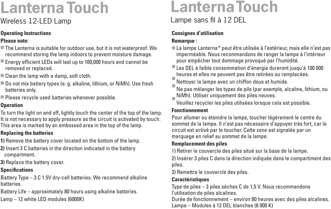 LIGHT IT! By Fulcrum, 24411-101 Lanterna Touch, Silver, Single Pack