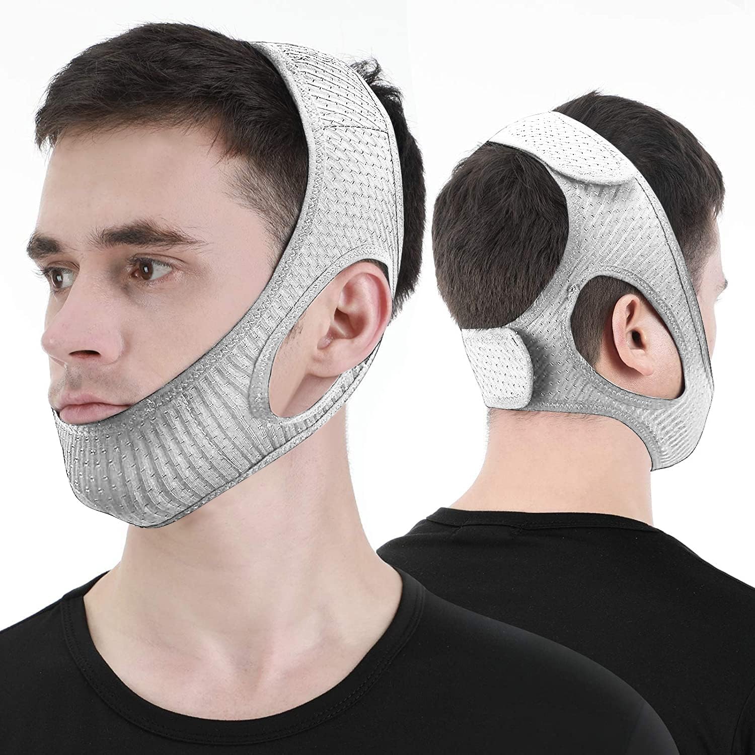 Vosaro Anti Snoring Chin Strap for Men & Women, Black
